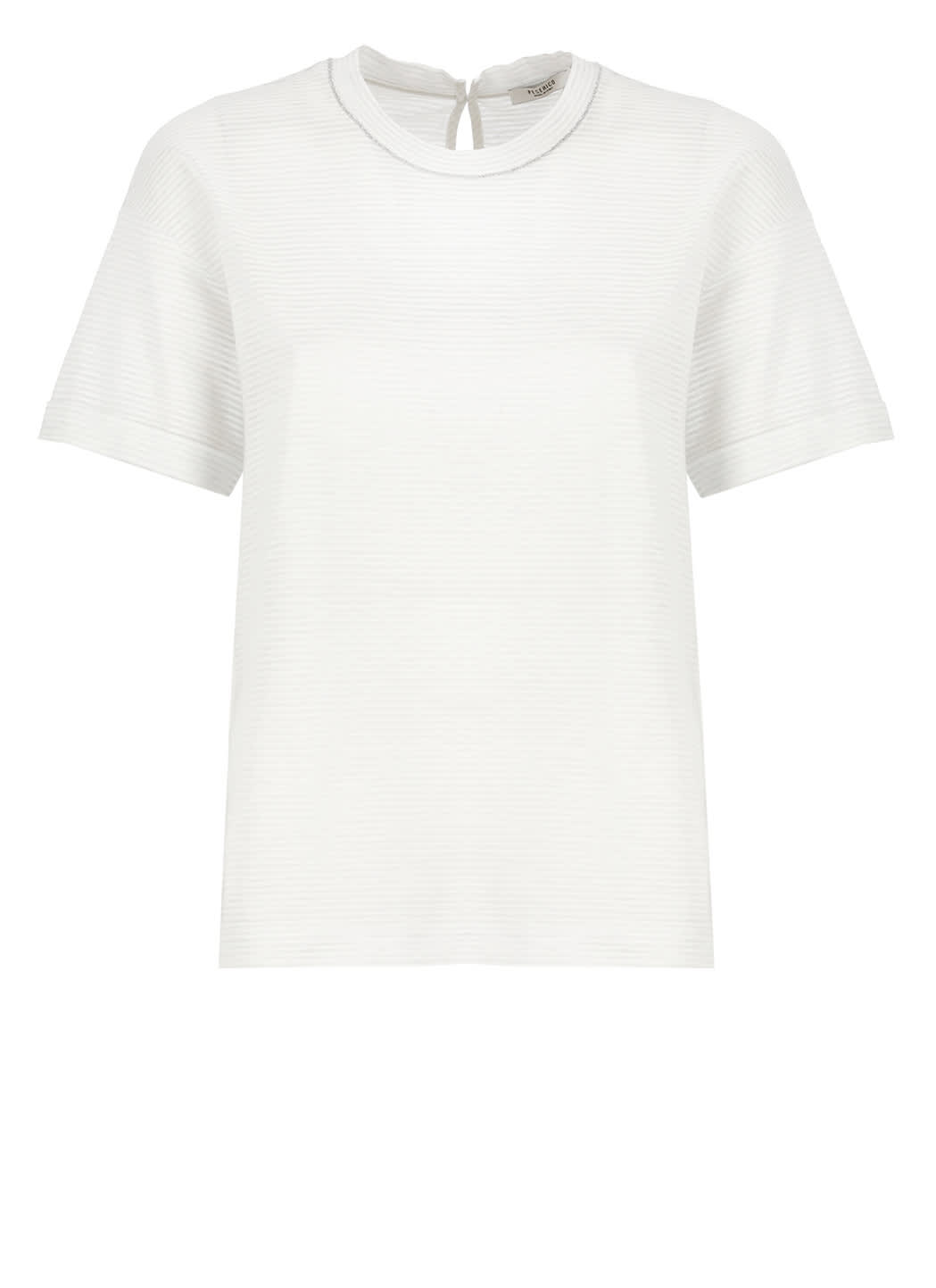 Shop Peserico Striped T-shirt In White