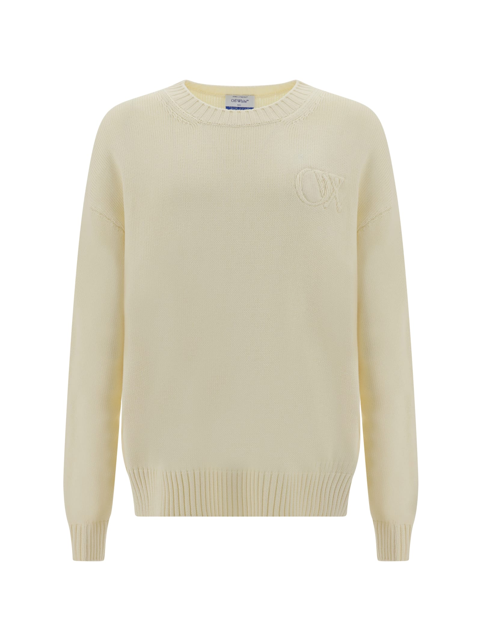 Shop Off-white Sweater In Cream Cream