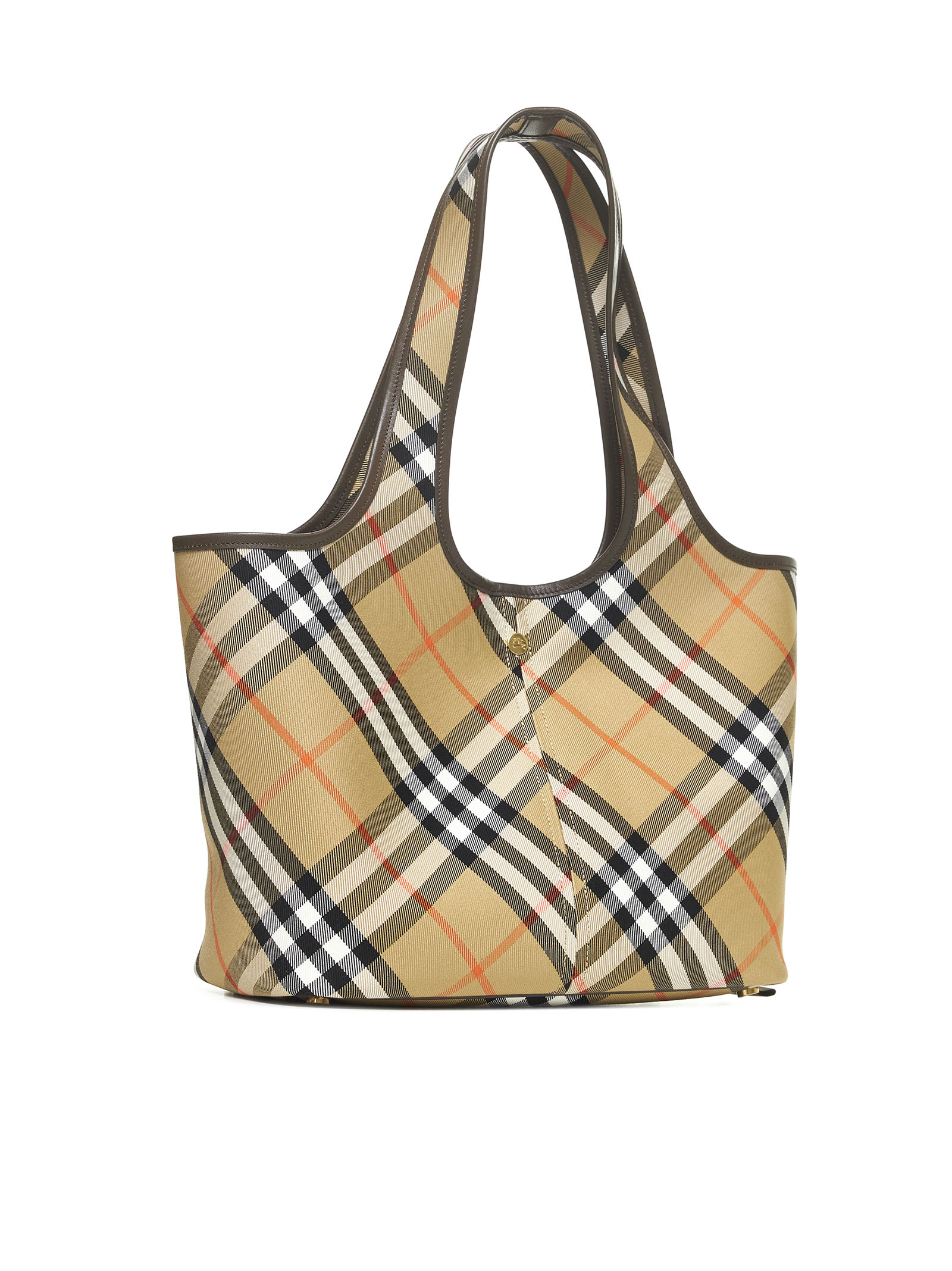 Shop Burberry Tote In Sand