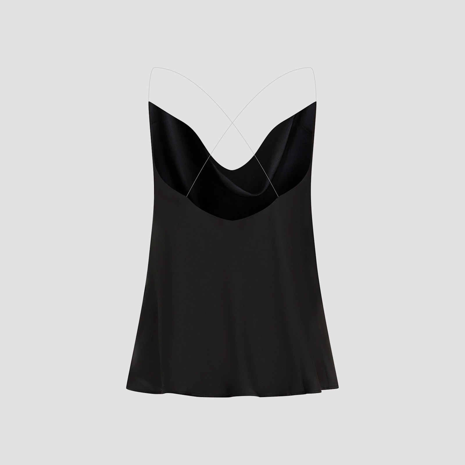 Shop Y/project Evergreen Invisible Strap Slip Top In Evergreen Black