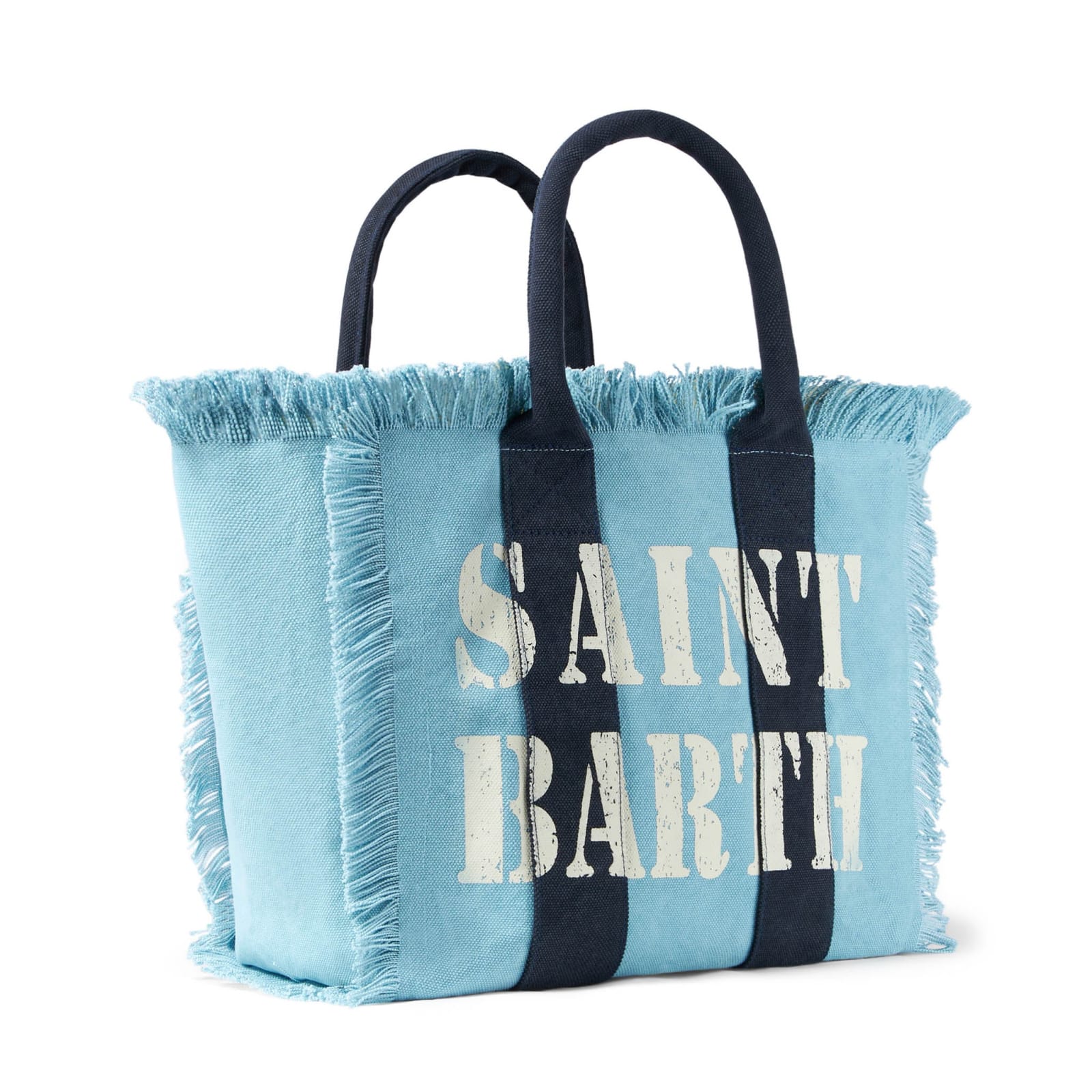 Shop Mc2 Saint Barth Vanity Canvas Shoulder Bag With Logo Print