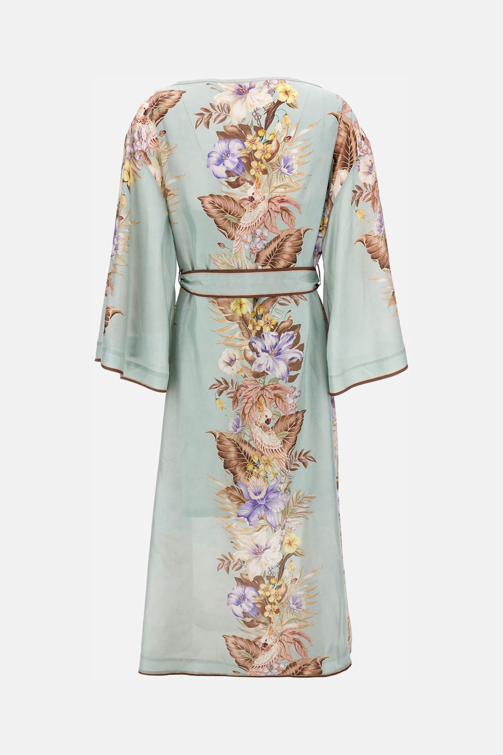 Zimmermann Floral-print Belted Dress In Multi