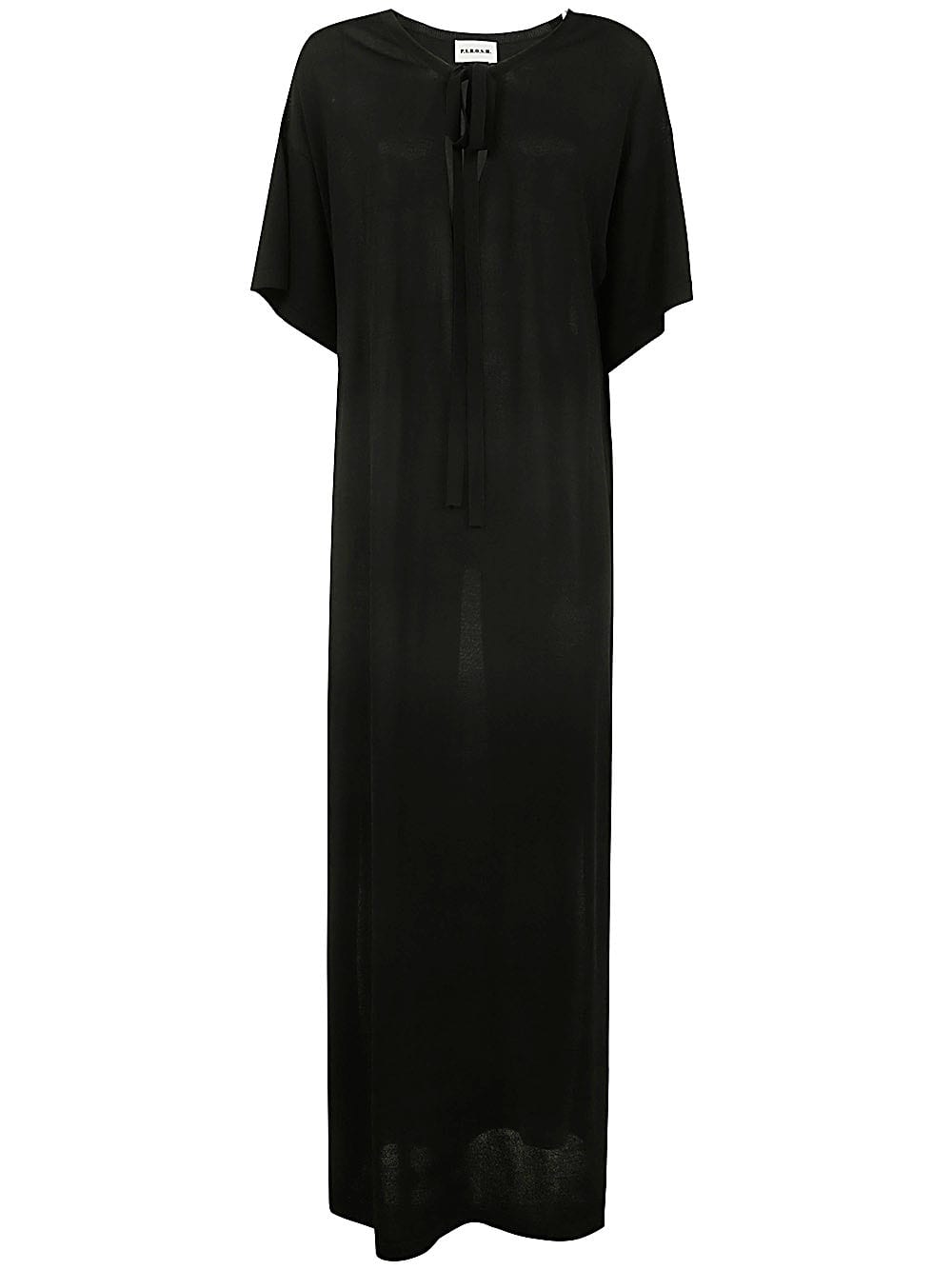 Shop P.a.r.o.s.h Short Sleeve Dress In Black