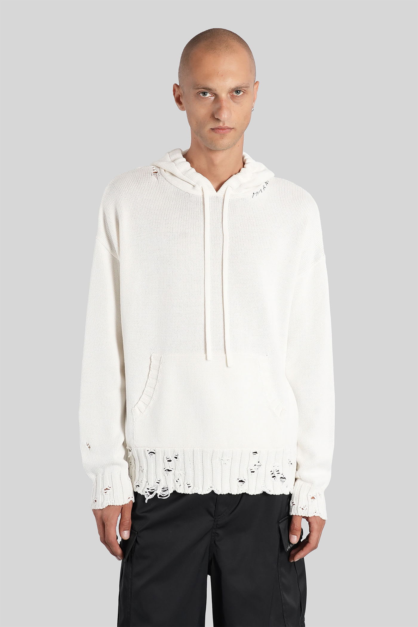 Marni Sweatshirt In White Cotton In Neutral