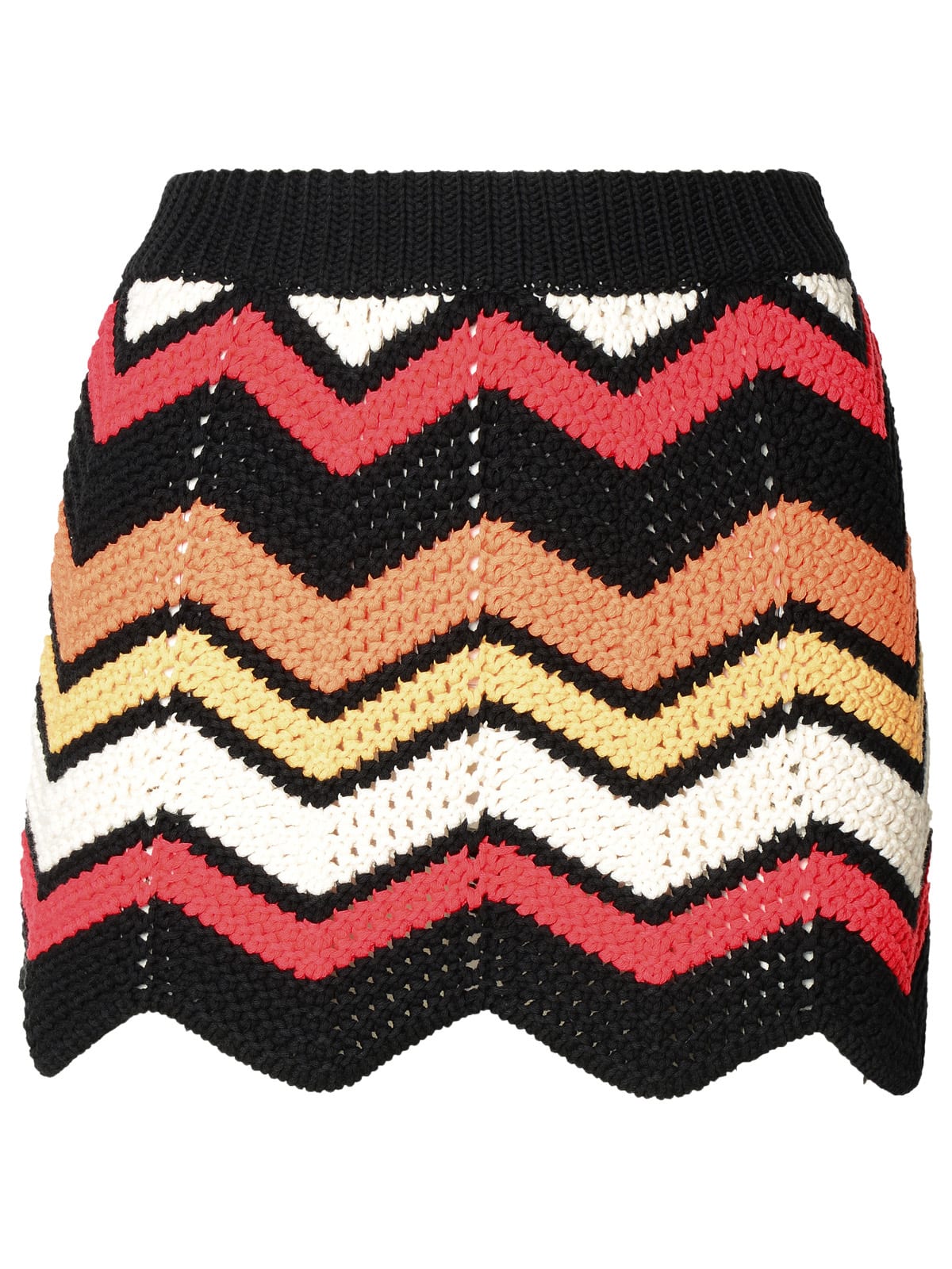 Multicolor Cotton Blend Miniskirt