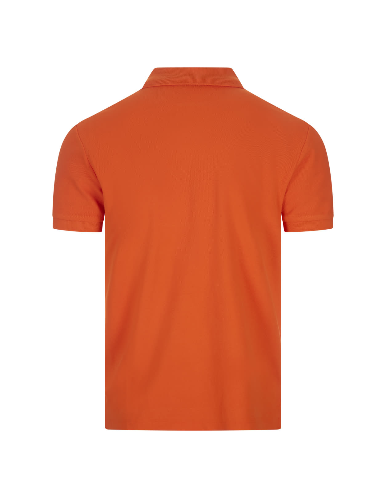 Shop Ralph Lauren Orange And Blue Slim-fit Piquet Polo Shirt