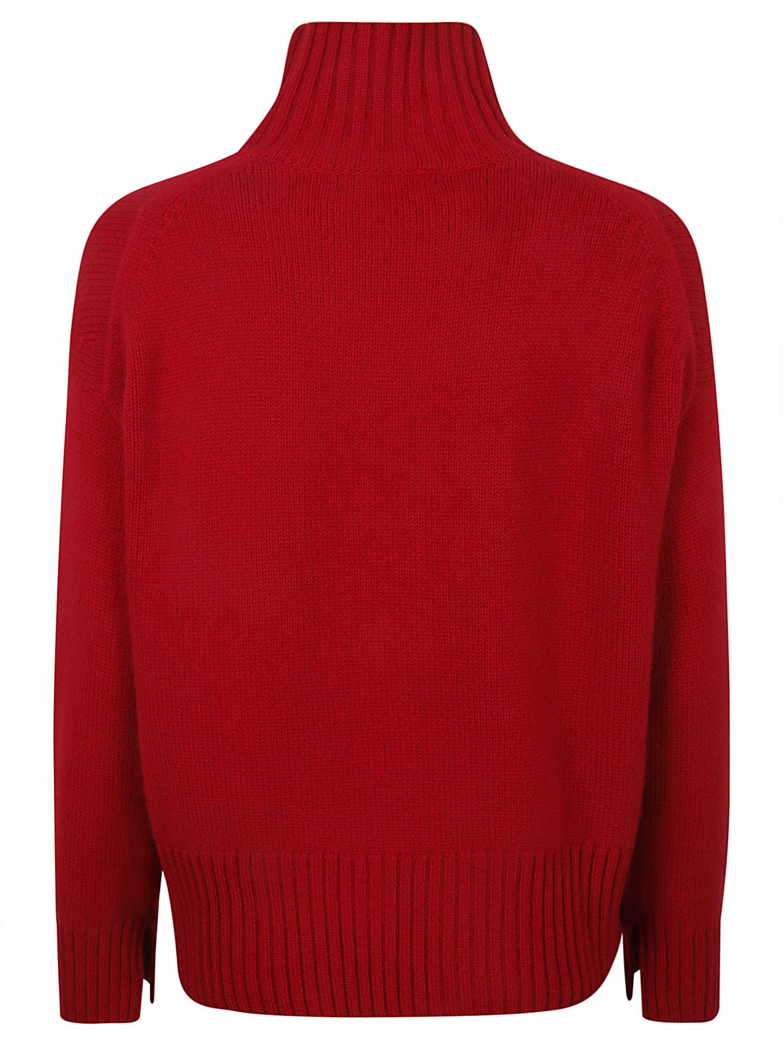 Shop Be You Ribbed Neck Sweater In Red Lipstick