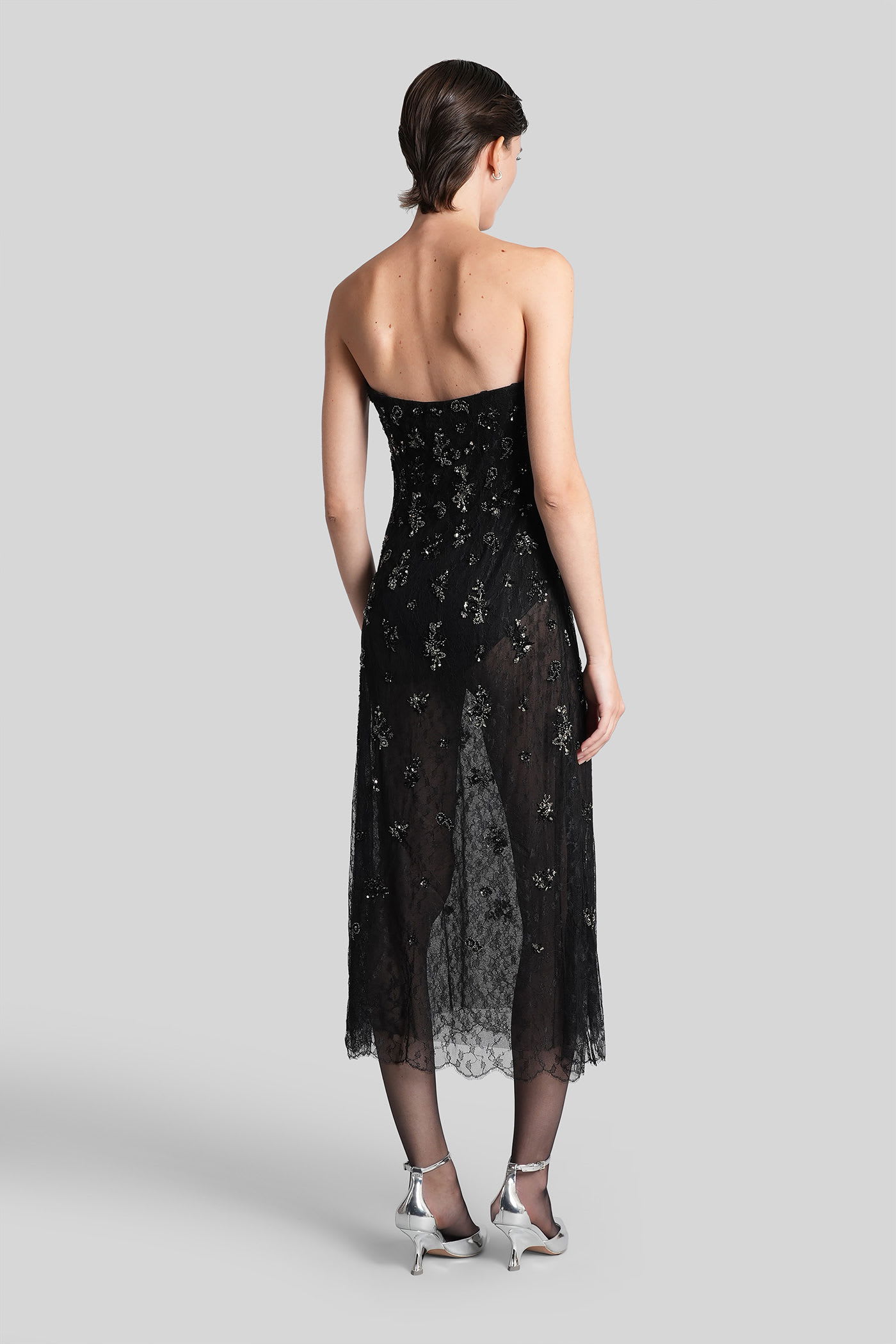 Simkhai Carmela Long Dress In Black Polyester In Black