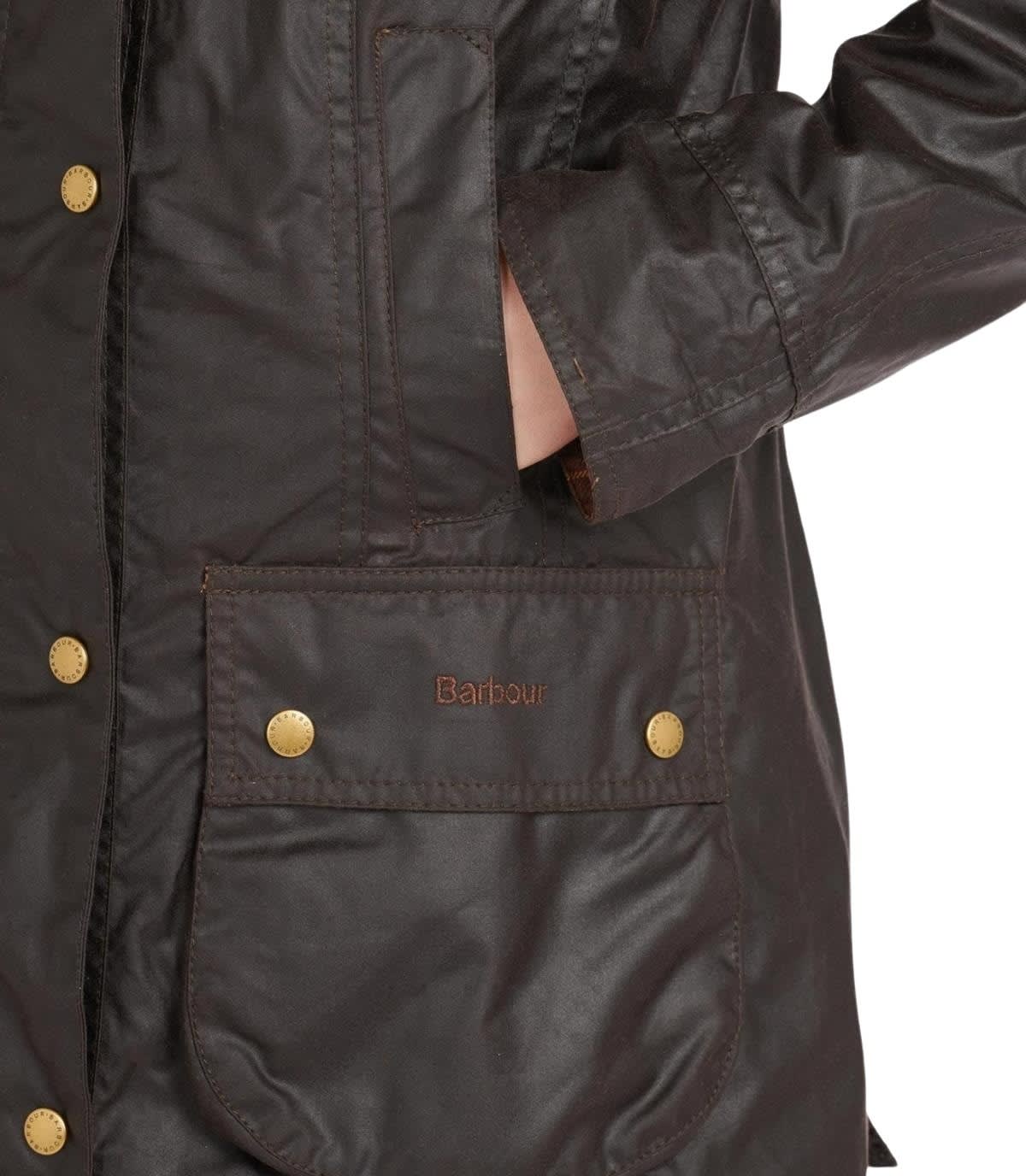 Shop Barbour Beadnell Wax Jacket In Rustic