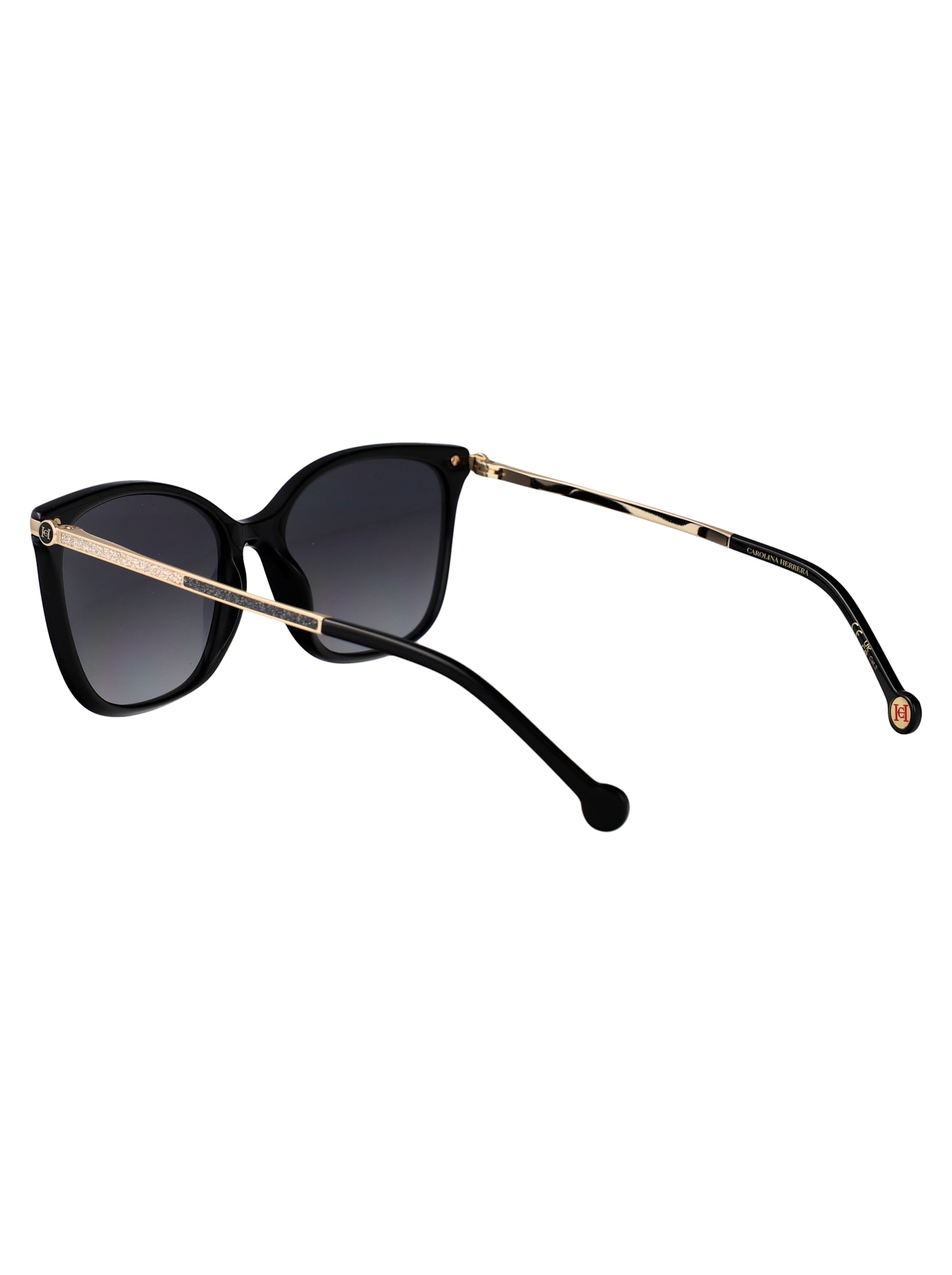 Carolina Herrera 55mm Gradient Rectangular Sunglasses In Black