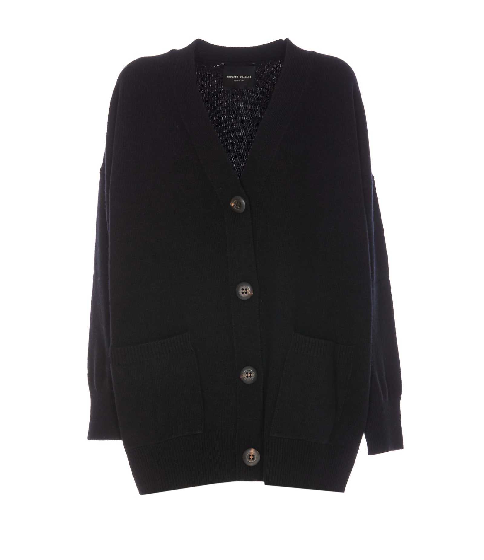 Shop Roberto Collina Cardigan In Black