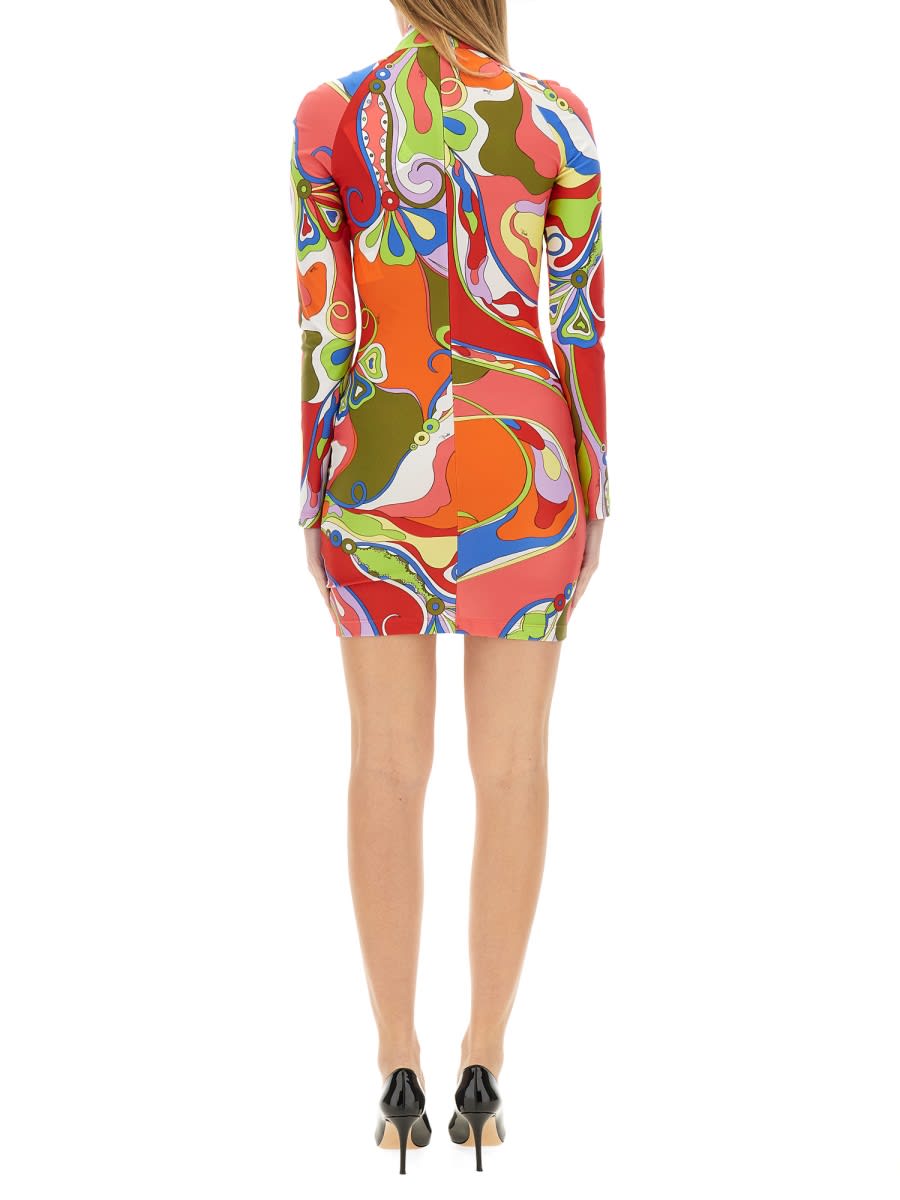 Shop Pucci Dress With Print In Multicolour