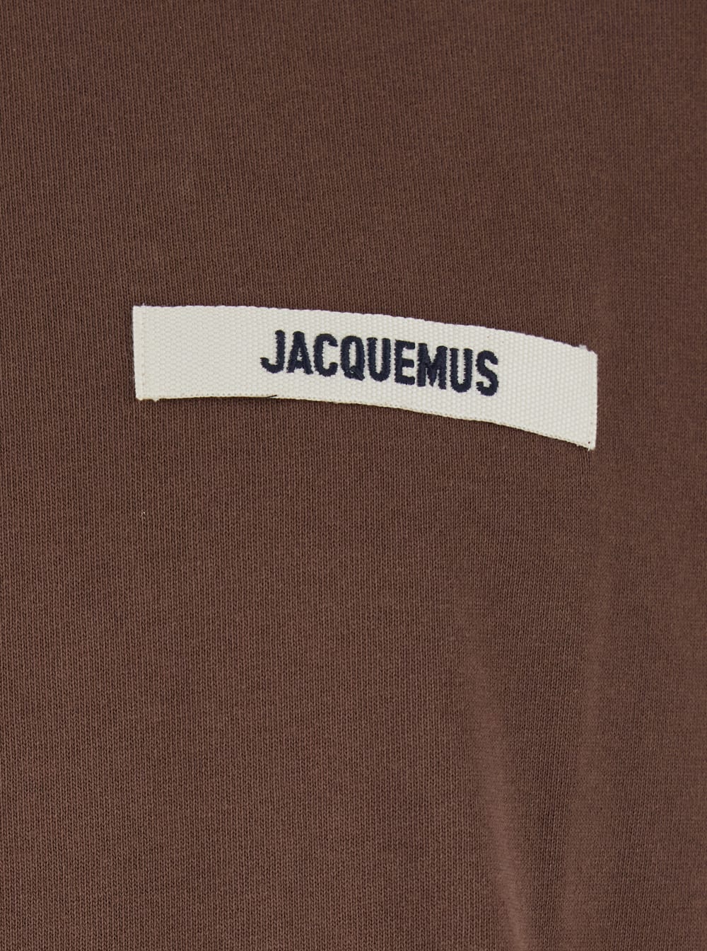 Jacquemus Le T-shirt Gros Grain Brown T-shirt With Logo Patch On The Front In Cotton Man In Brown