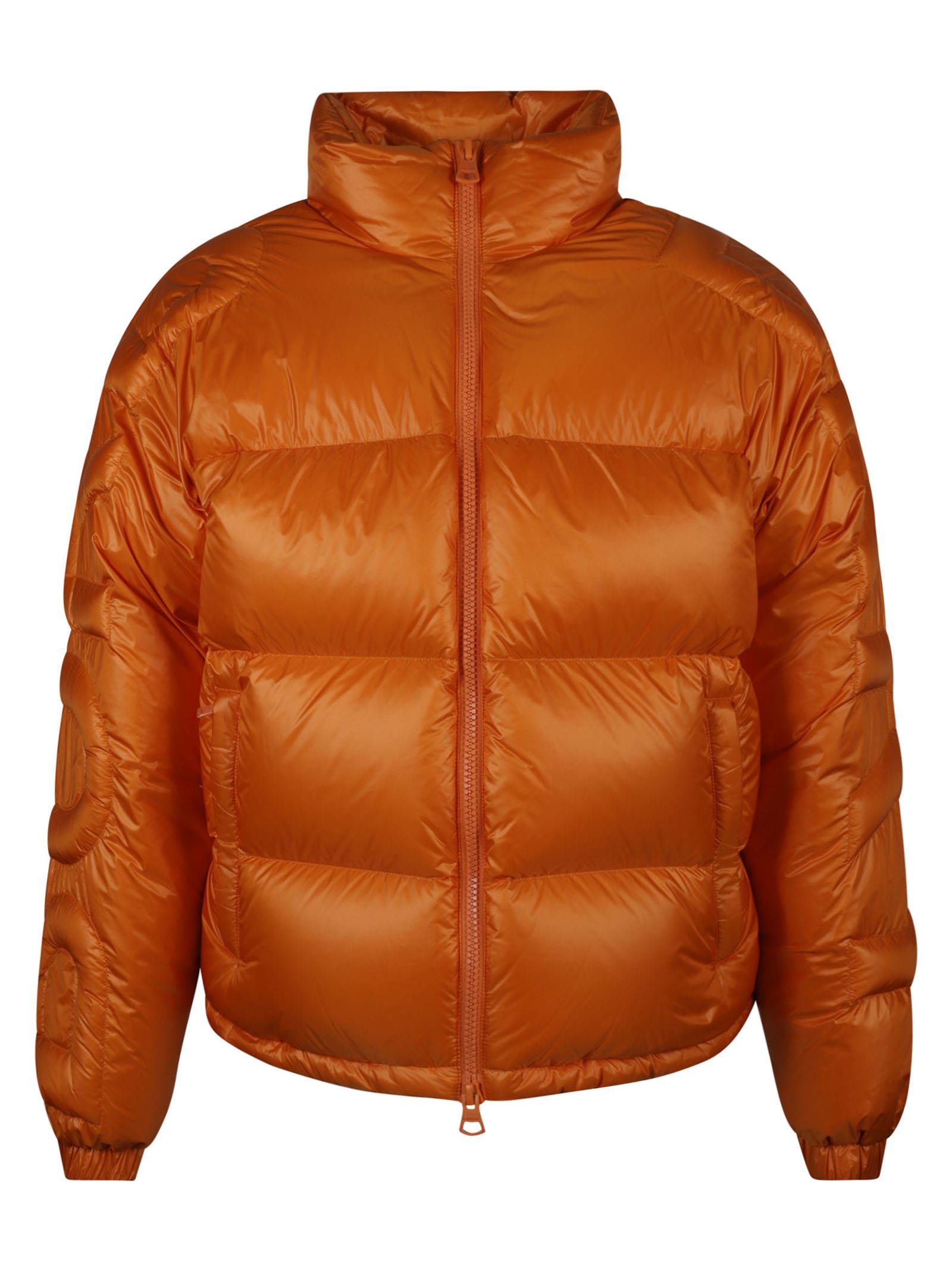 Burberry Logo Puffer Jacket In Orange | ModeSens