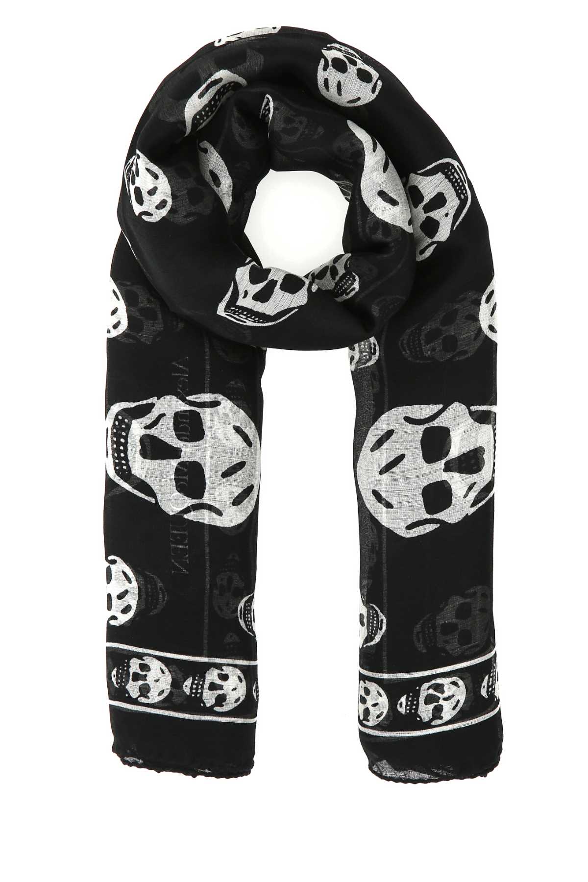 Shop Alexander Mcqueen Printed Silk Foulard In 1078