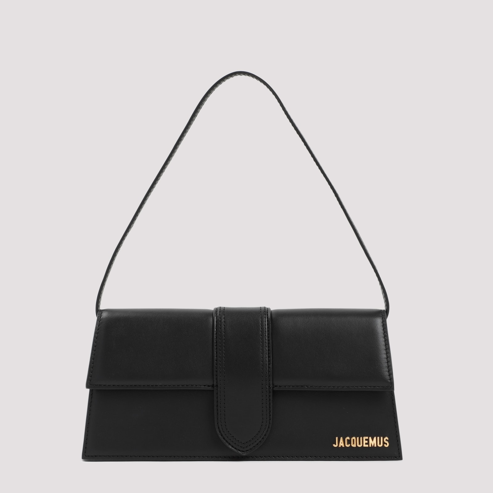 Jacquemus Le Bambino Small Leather Shoulder Bag In Black