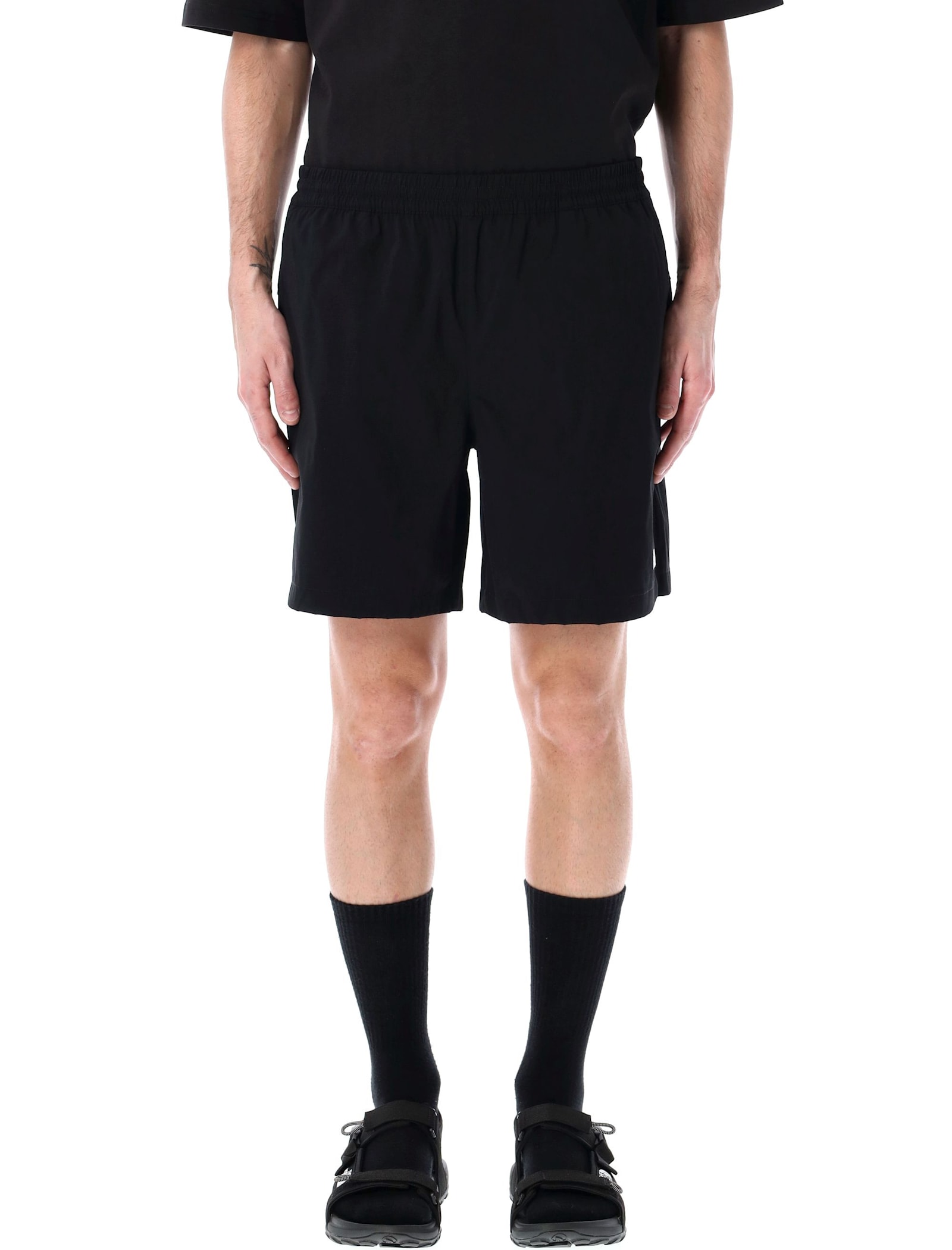 The North Face Black Logo Short In Black