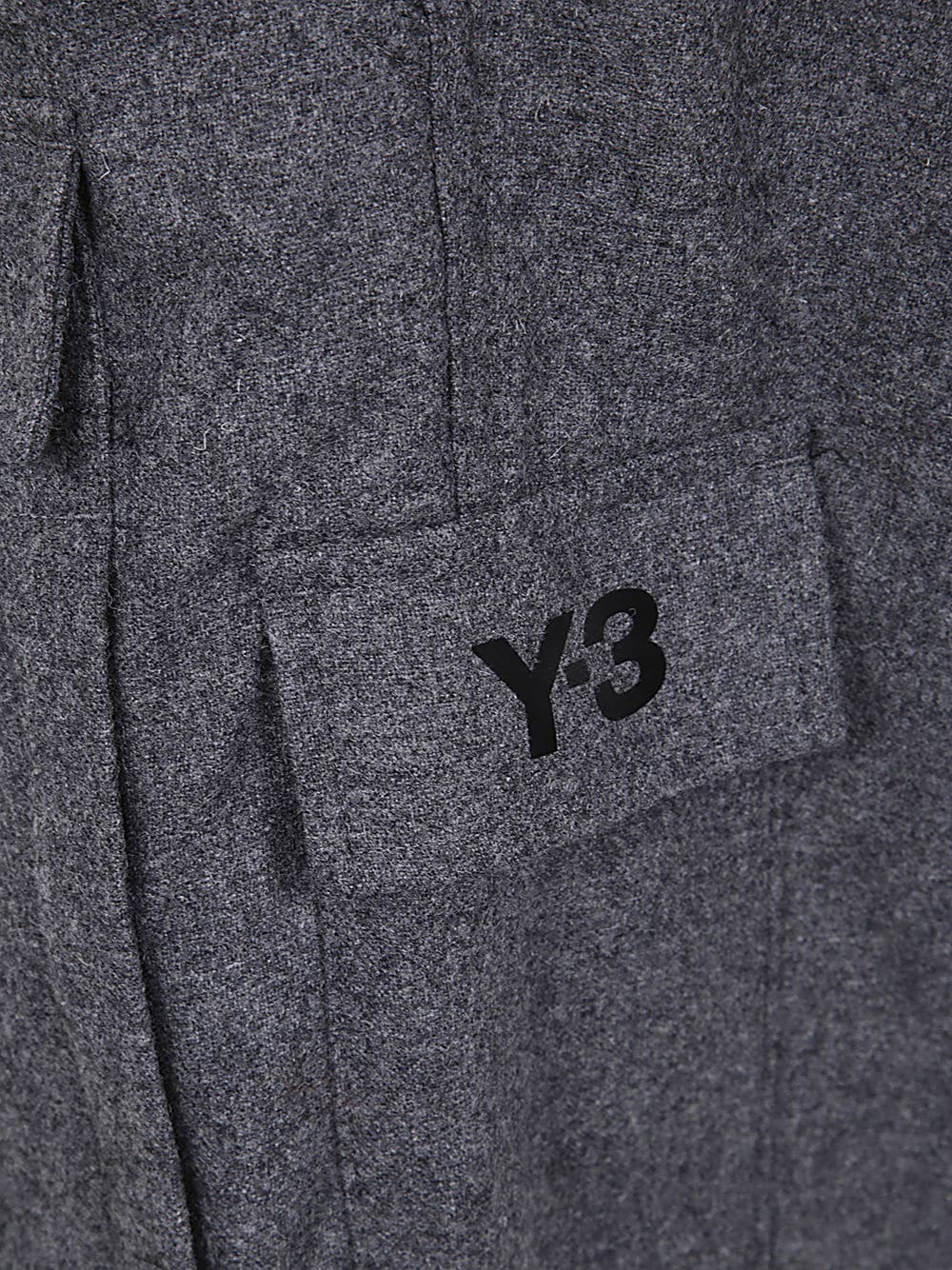 Shop Y-3 Flannel Cargo Pants In Dark Grey