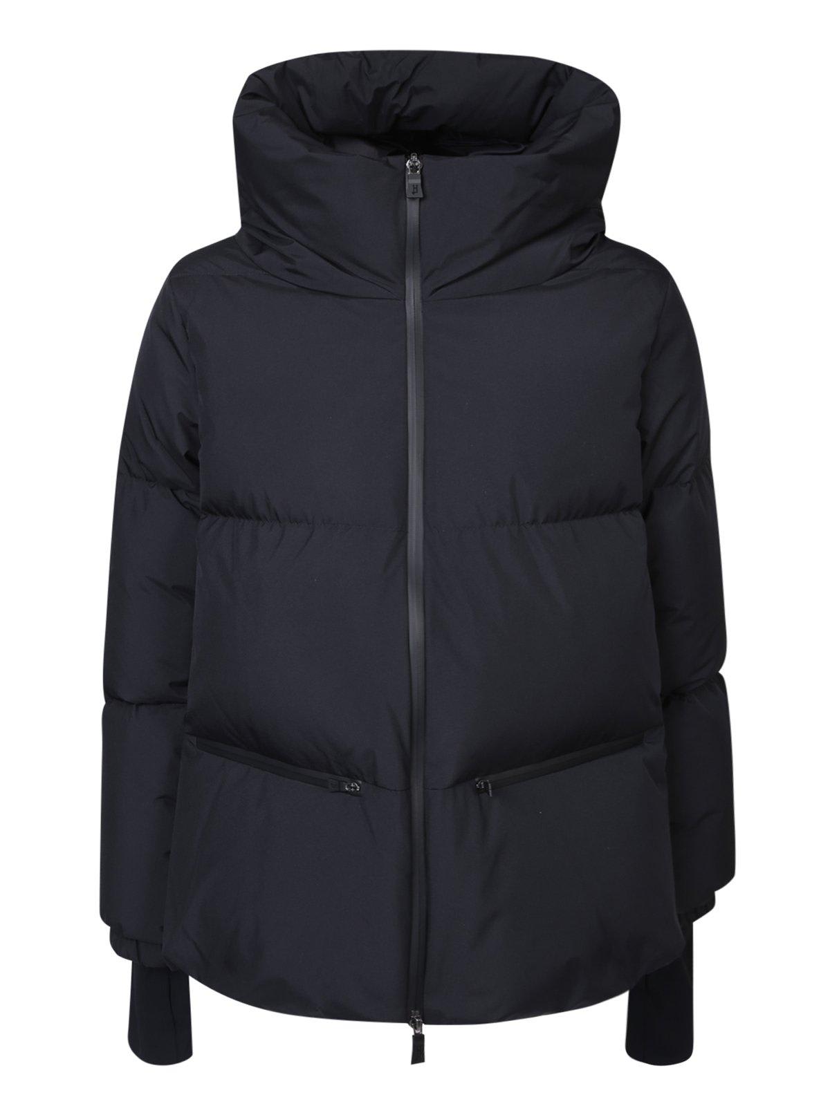 Hooded Zipped Down Coat