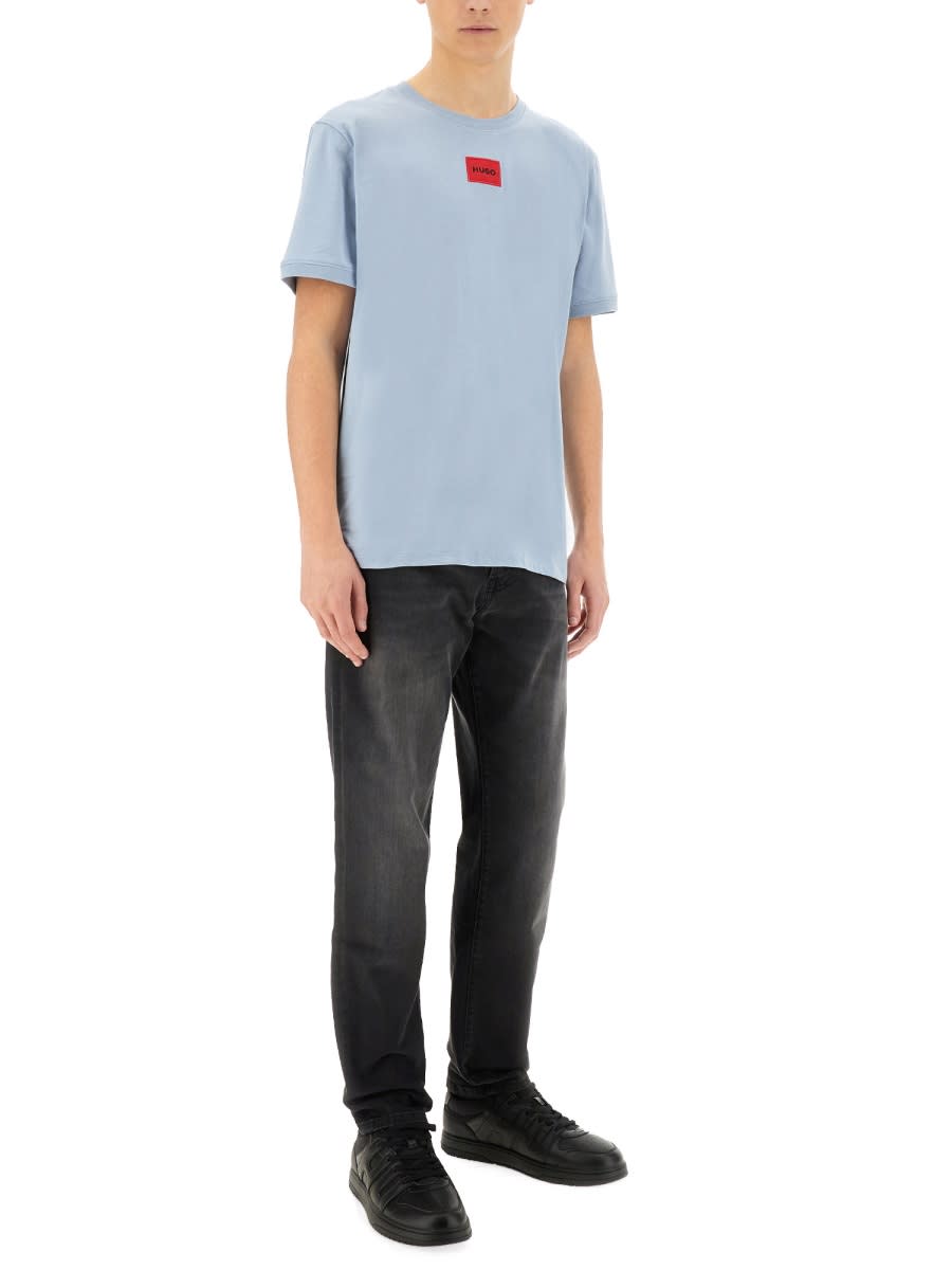 Shop Hugo Boss T-shirt Diragolino 212 In Azure