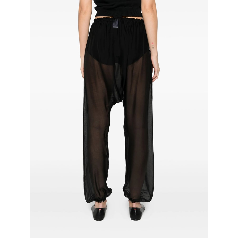 Paloma Wool Silk Palazzo Trousers In Black