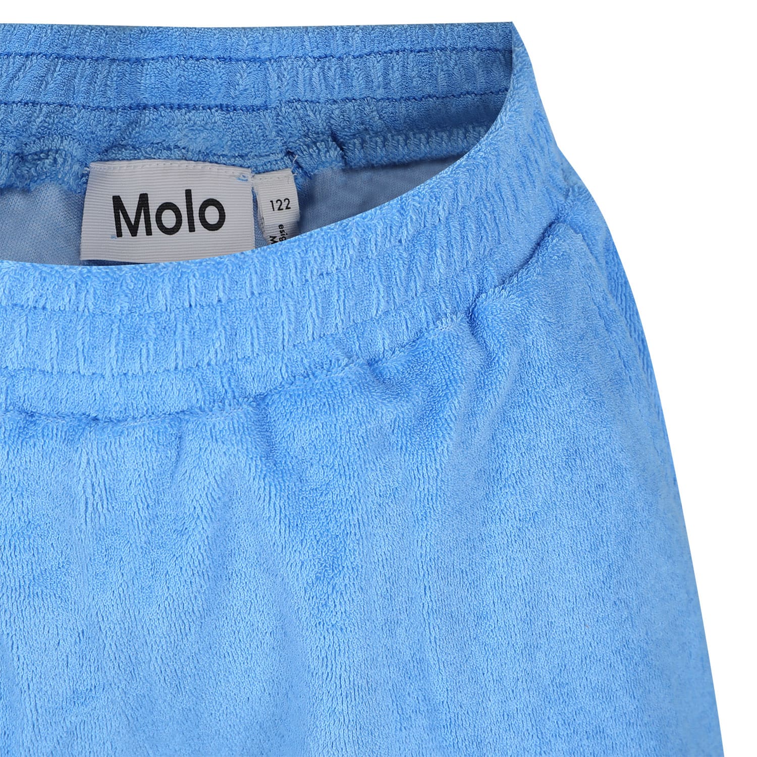 Shop Molo Light Blue Sport Shorts Fpr Girl