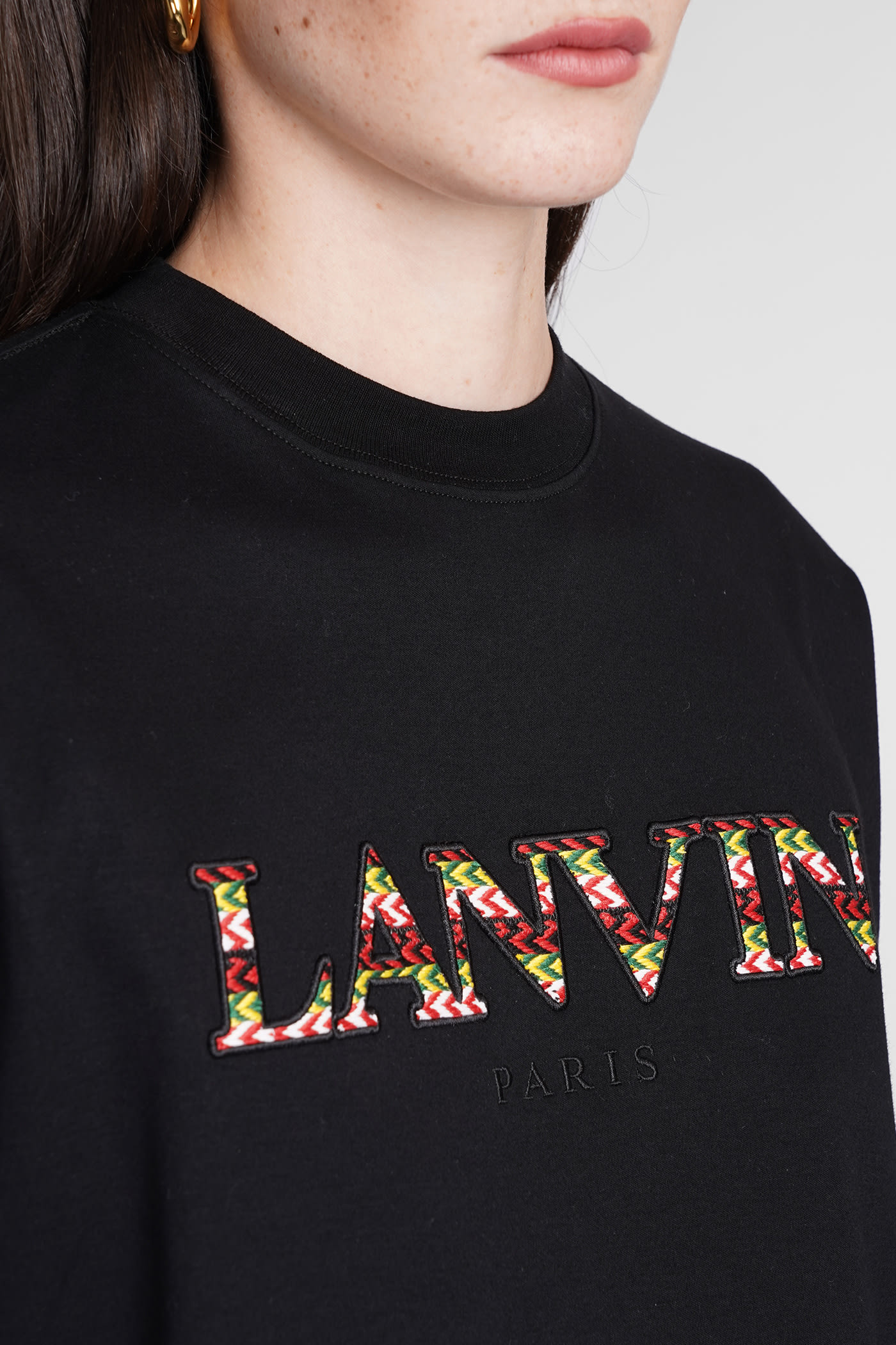 Shop Lanvin T-shirt In Black Cotton