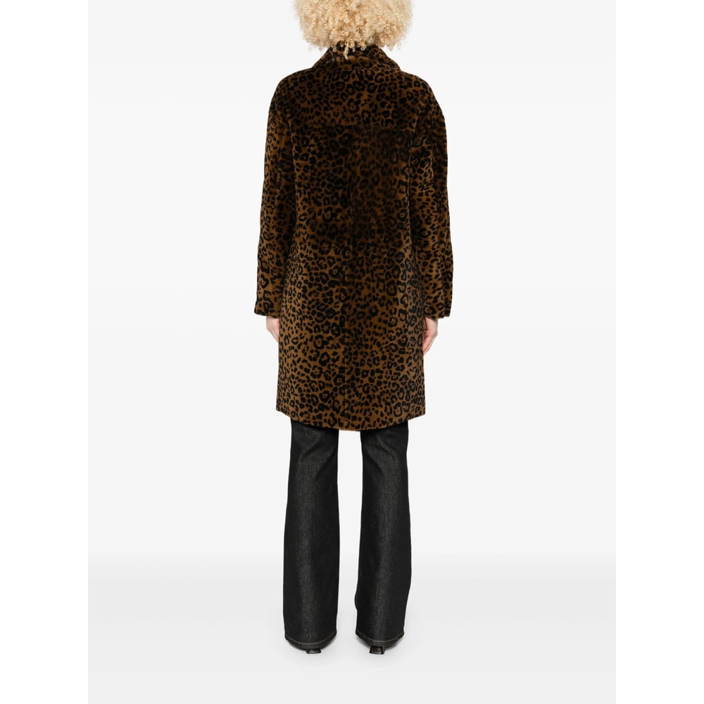 Salvatore Santoro Animal-print Leather Coat In Black