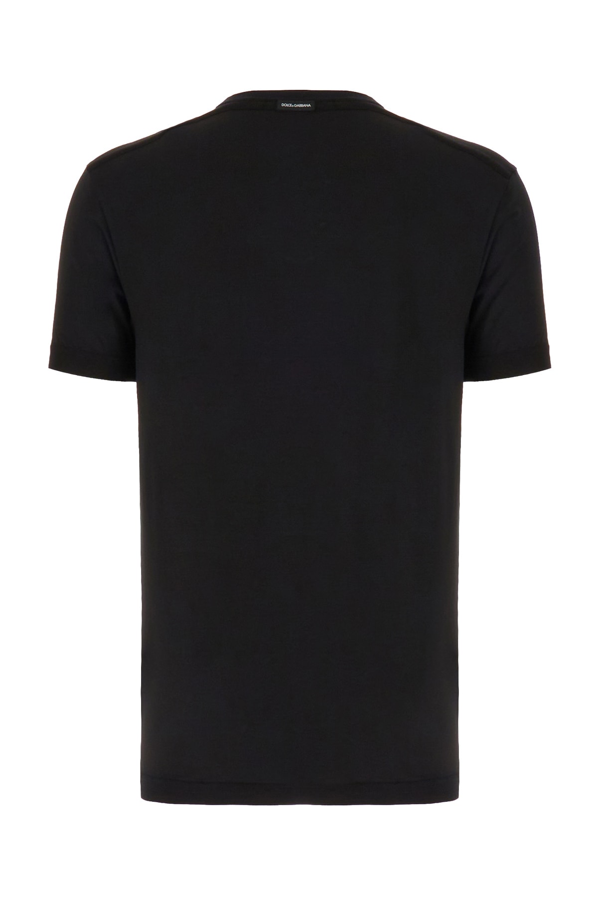 Shop Dolce & Gabbana Black Stretch Viscose Blend T-shirt In Nero