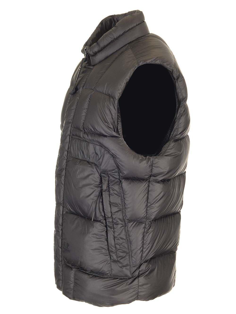 Shop C.p. Company D.d. Shell Down Vest In Nero