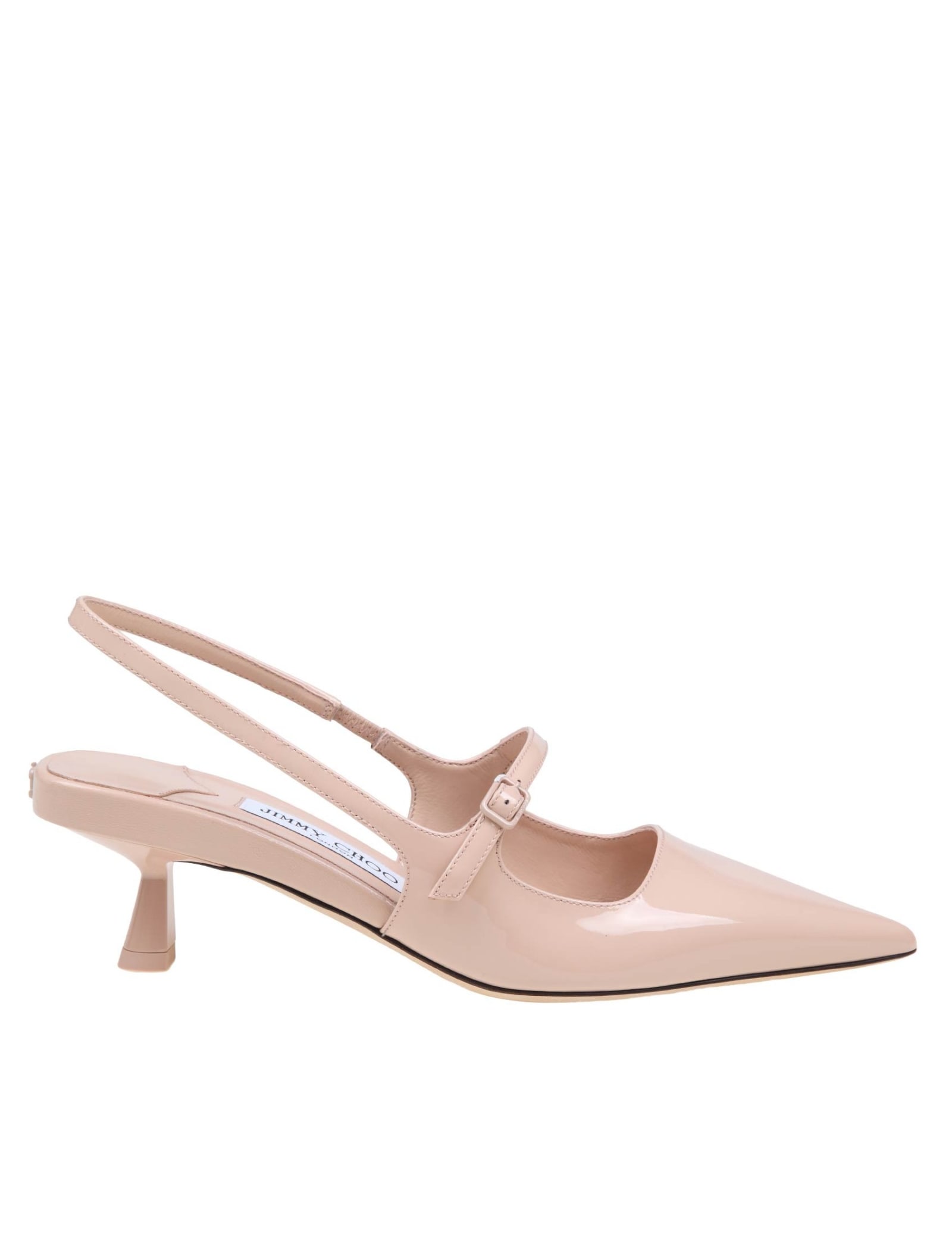 Shop Jimmy Choo Slingback In Nude Painted Leather In Macaron