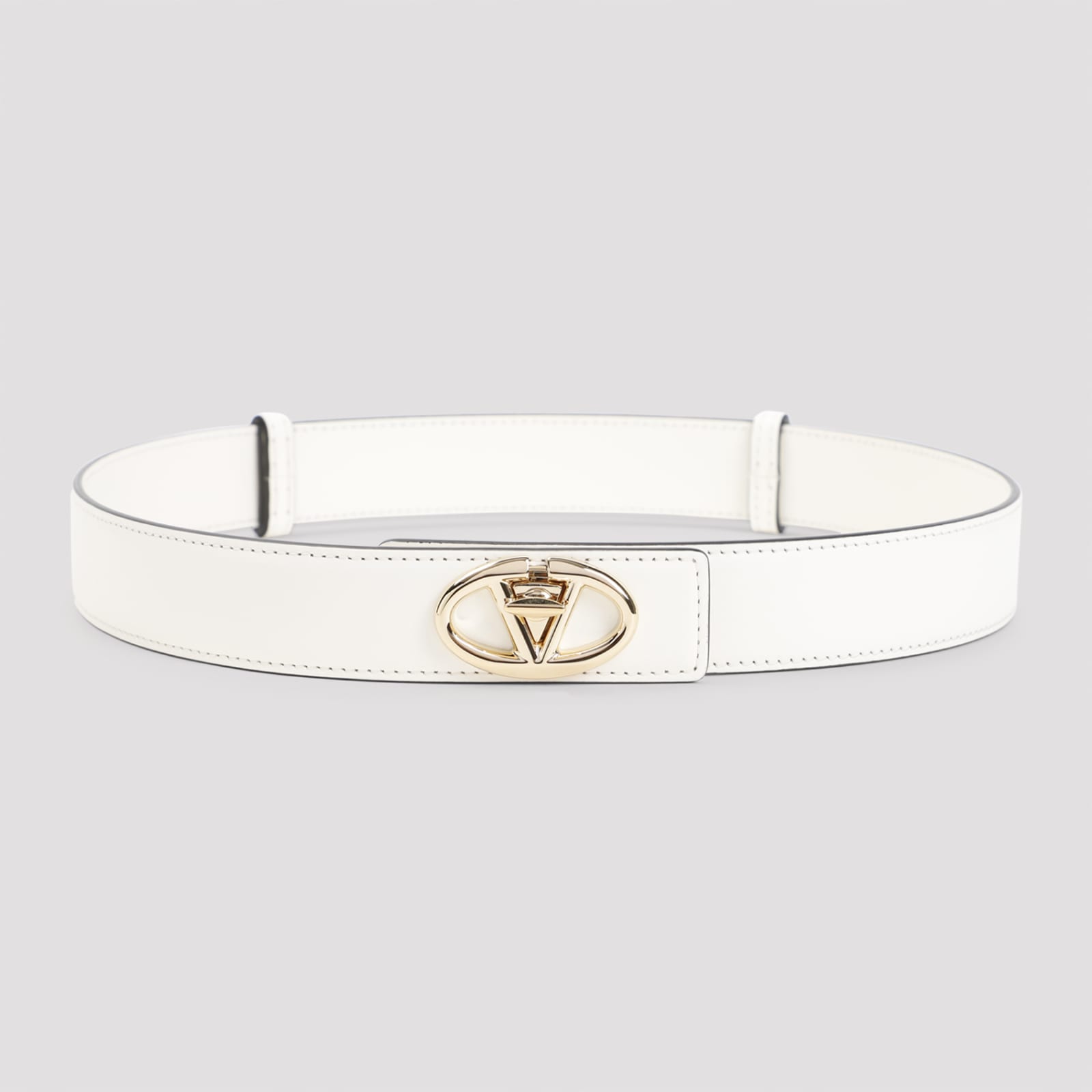 Shop Valentino Vlogo Belt In Ivory