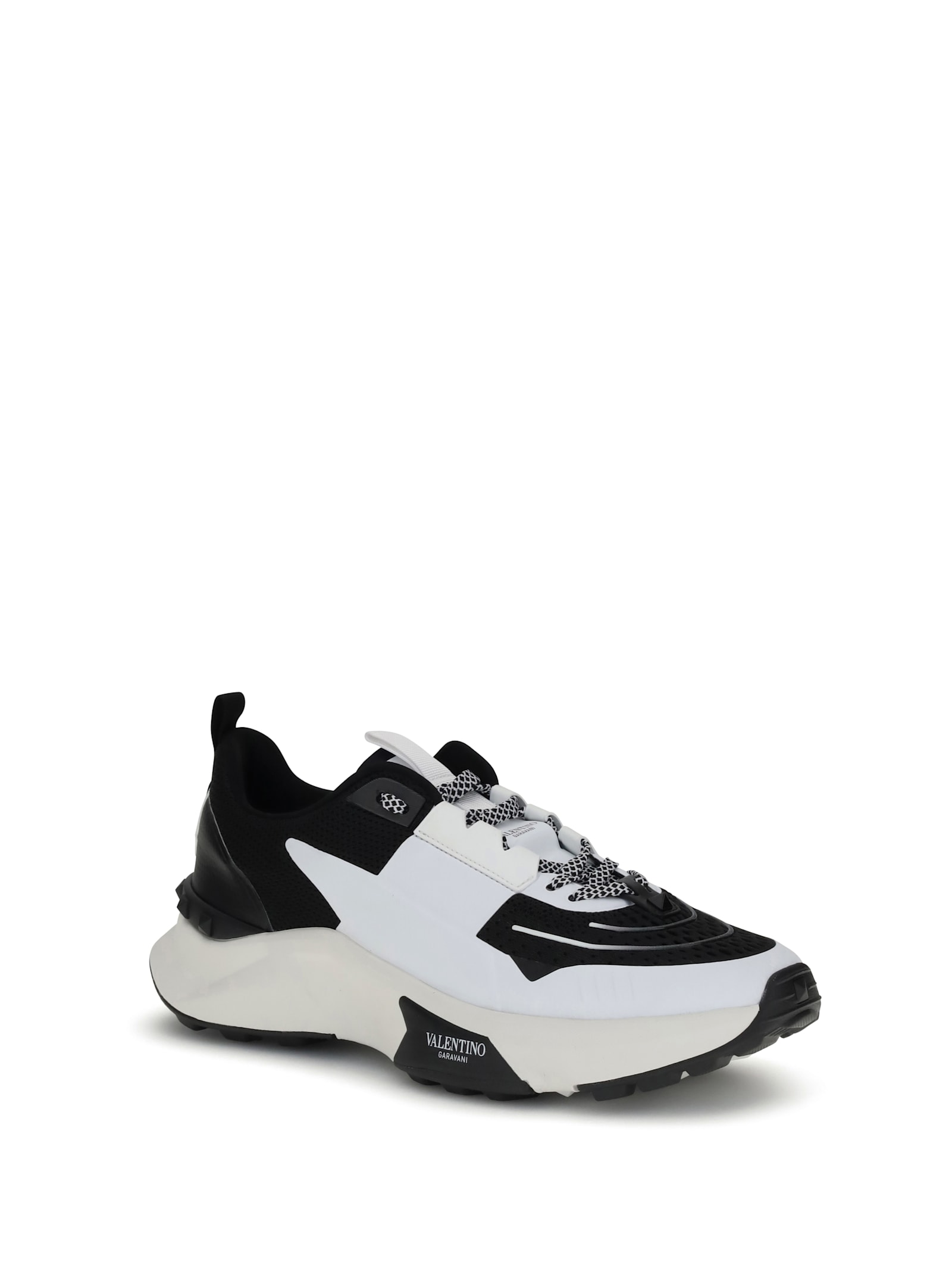 Valentino Garavani True Act Low Top Trainer In Mesh And Rubberised Fabric In Animal Print