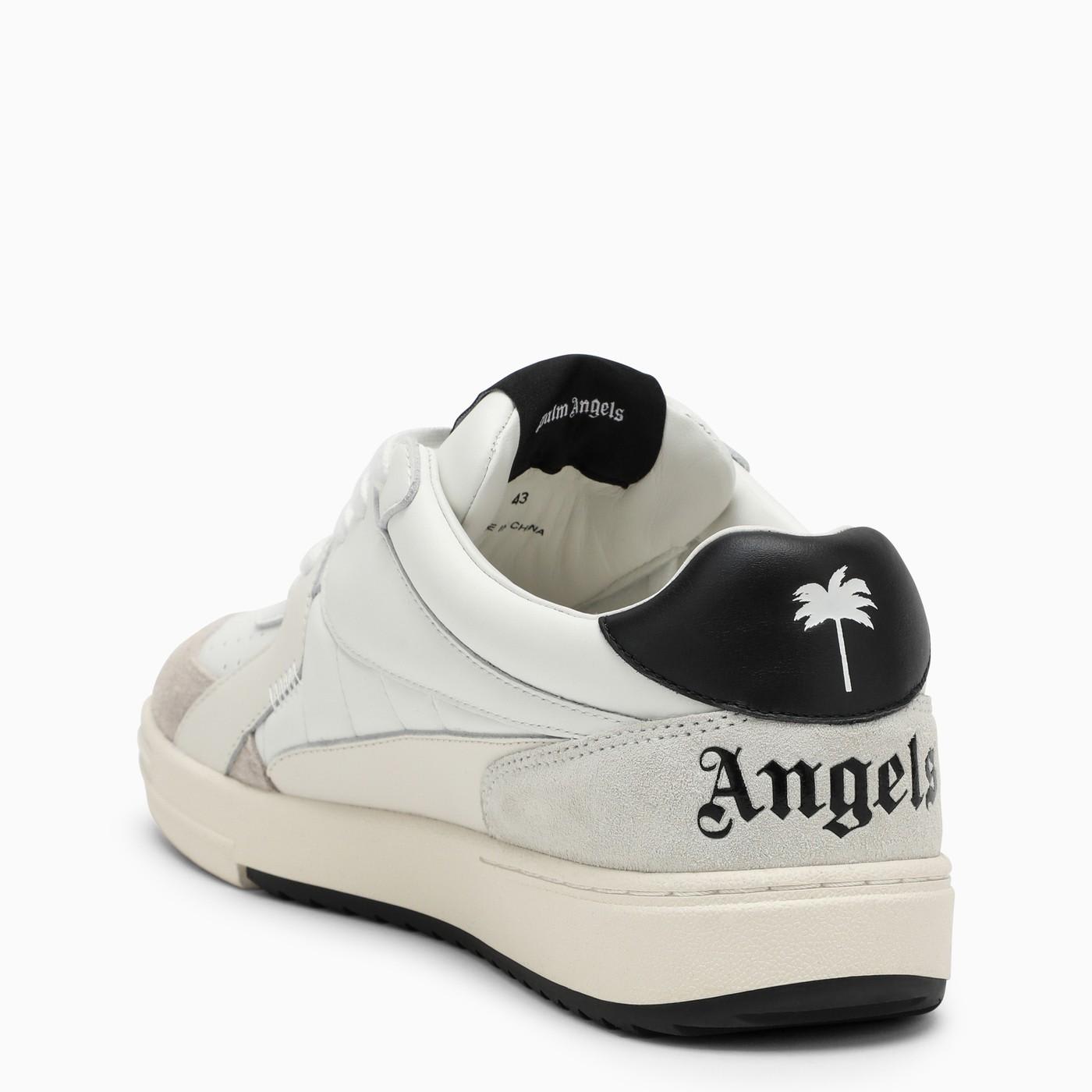 Shop Palm Angels White Leather Trainer