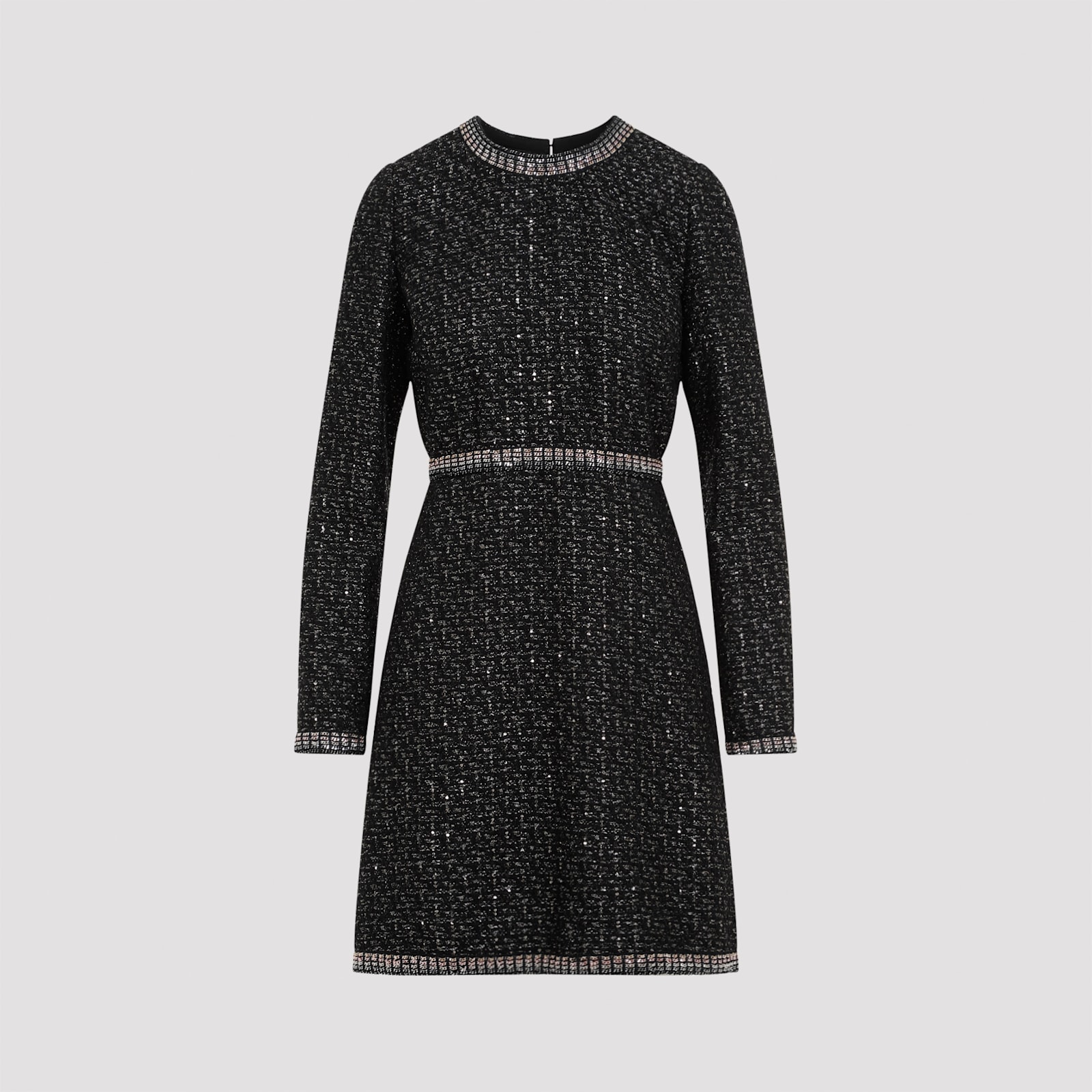 Bouclé Micro Sequins Mini Dress