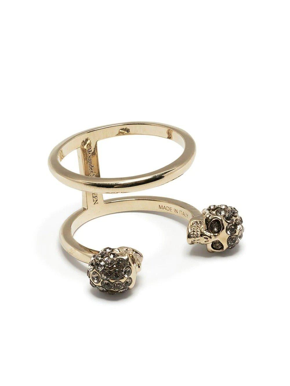 Alexander McQueen Double Skull Ring