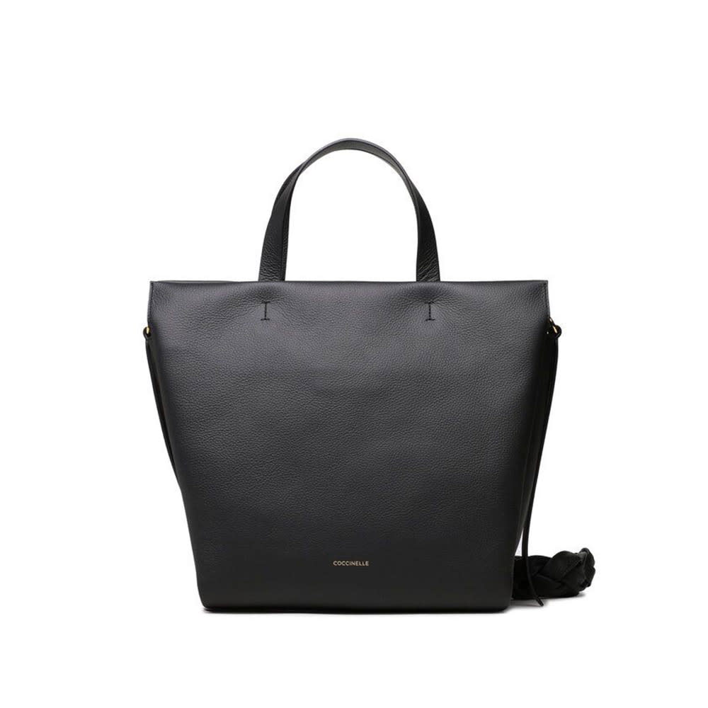 Shop Coccinelle Boheme Leather Bag In Noir/cuir