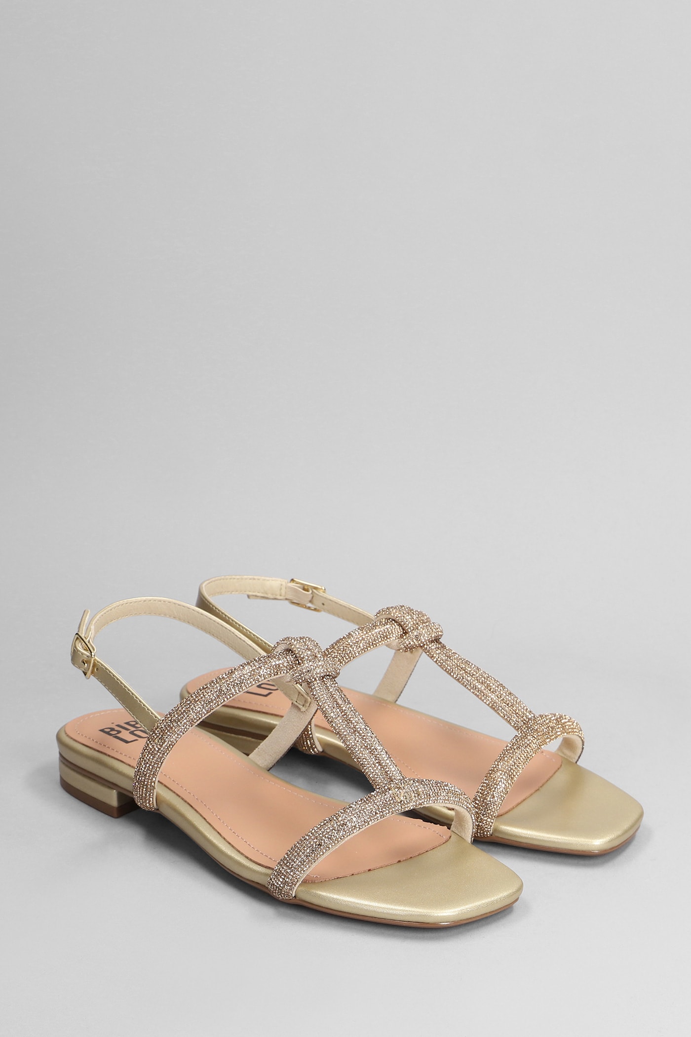 Shop Bibi Lou Caloy Flats In Gold Leather