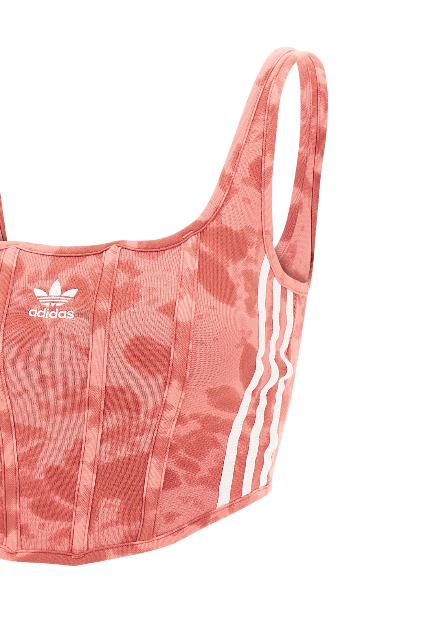 Shop Adidas Originals Corset Cotton Top In Pink