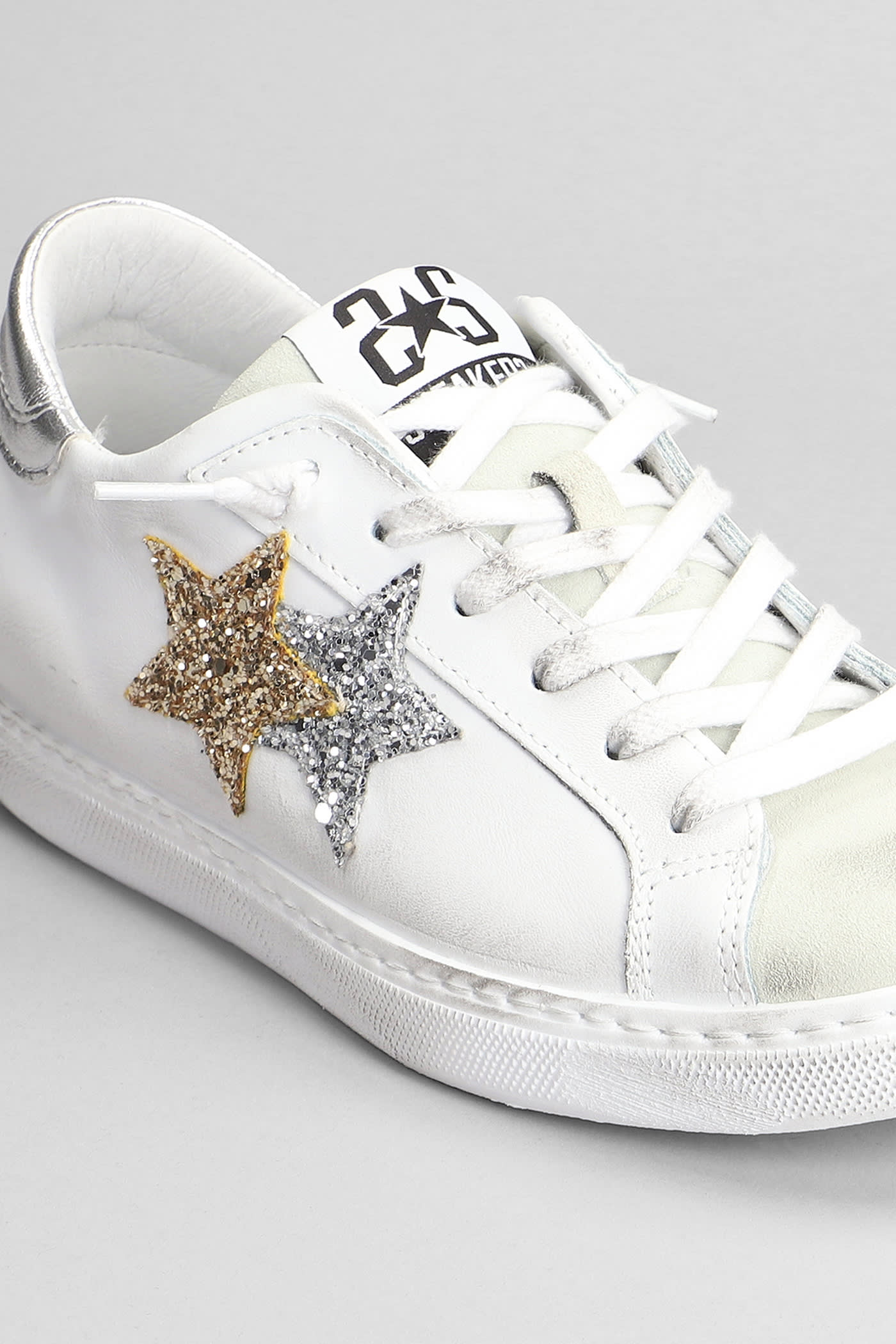 Shop 2star Sneakers In White Suede And Leather