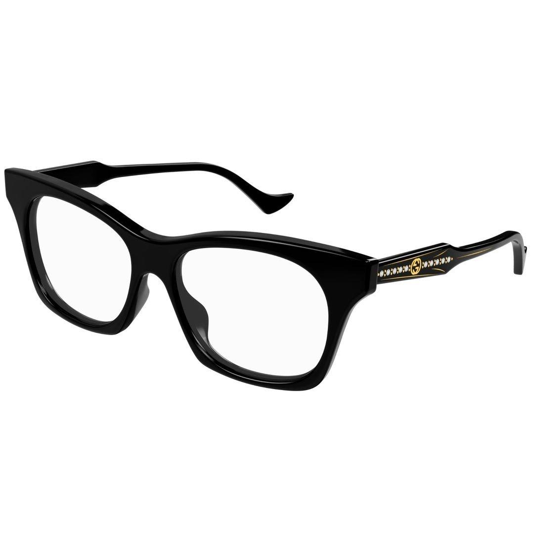 Shop Gucci Cat Eye Frame Glasses Glasses In 001 Black Black Transparent