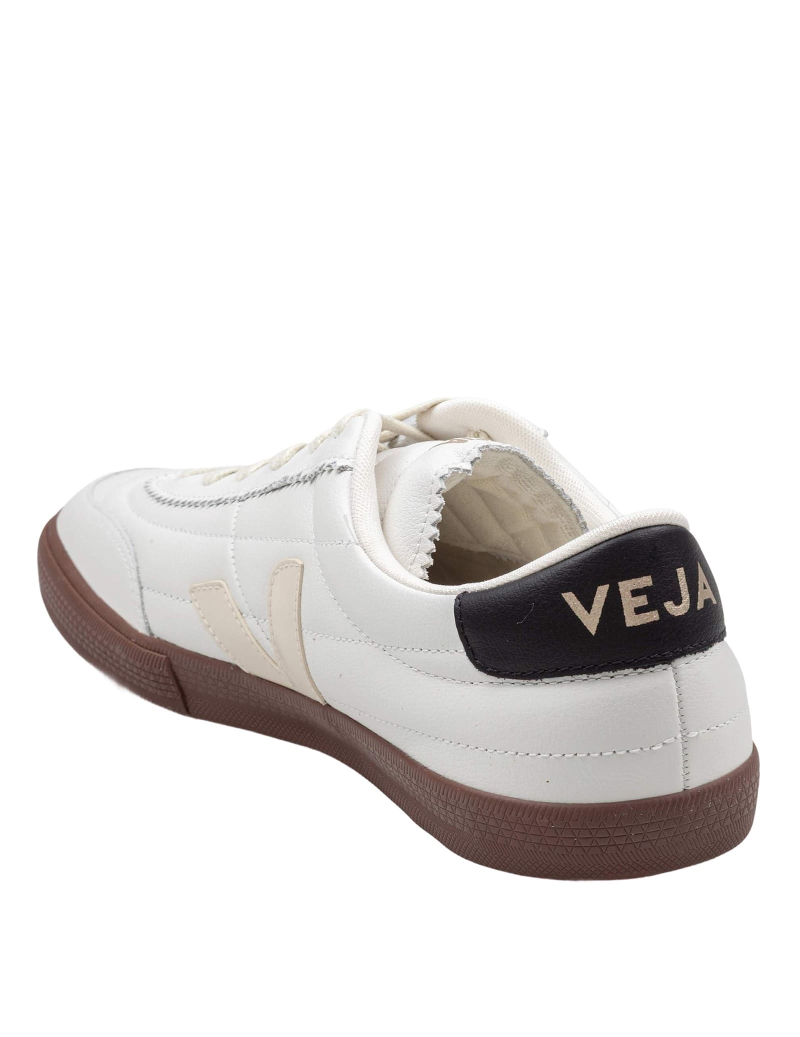Veja Panenka Leather Sneakers In White And Cream In Neutral
