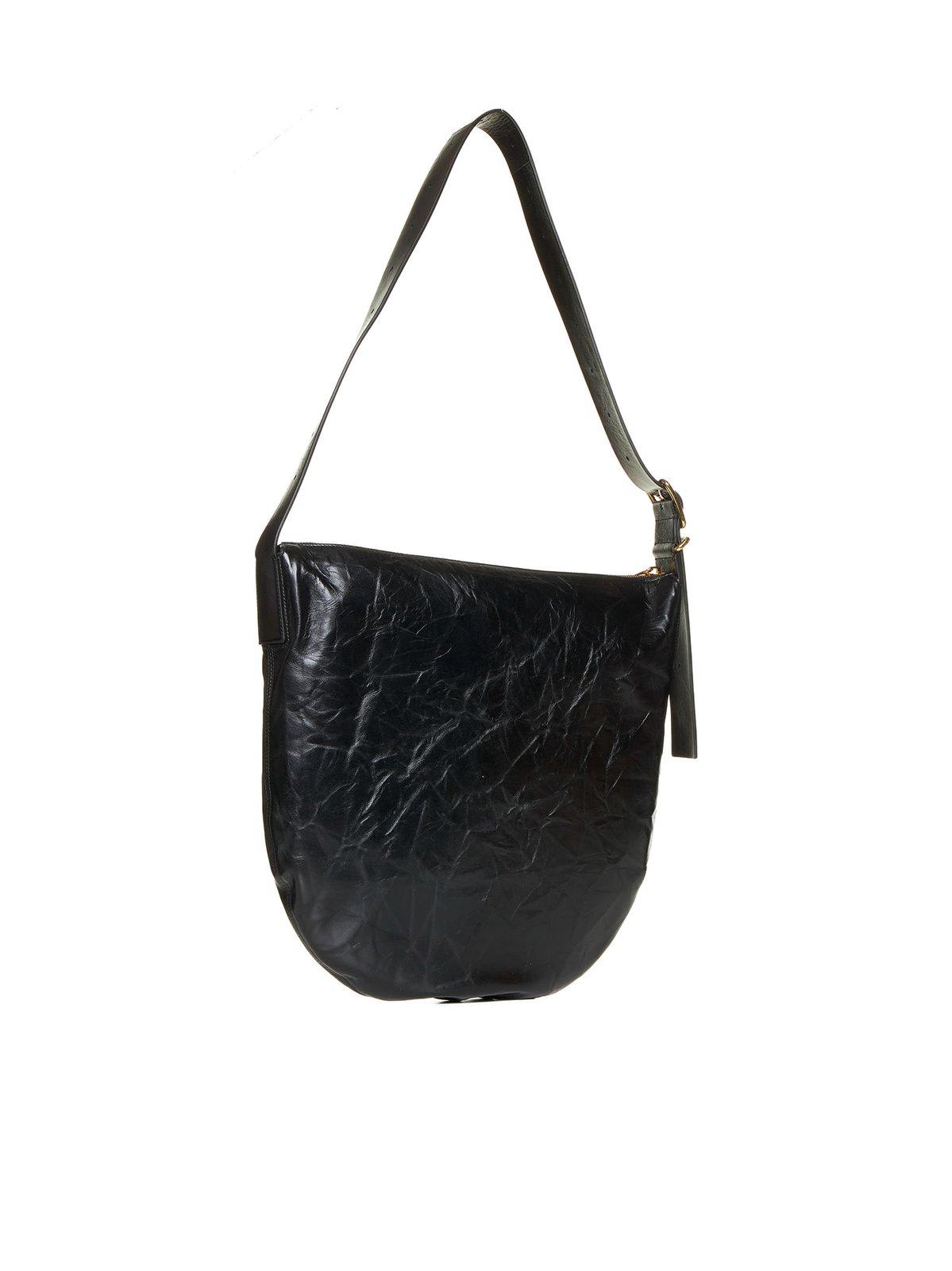 Shop Jil Sander Moon Medium Shoulder Bag In Black