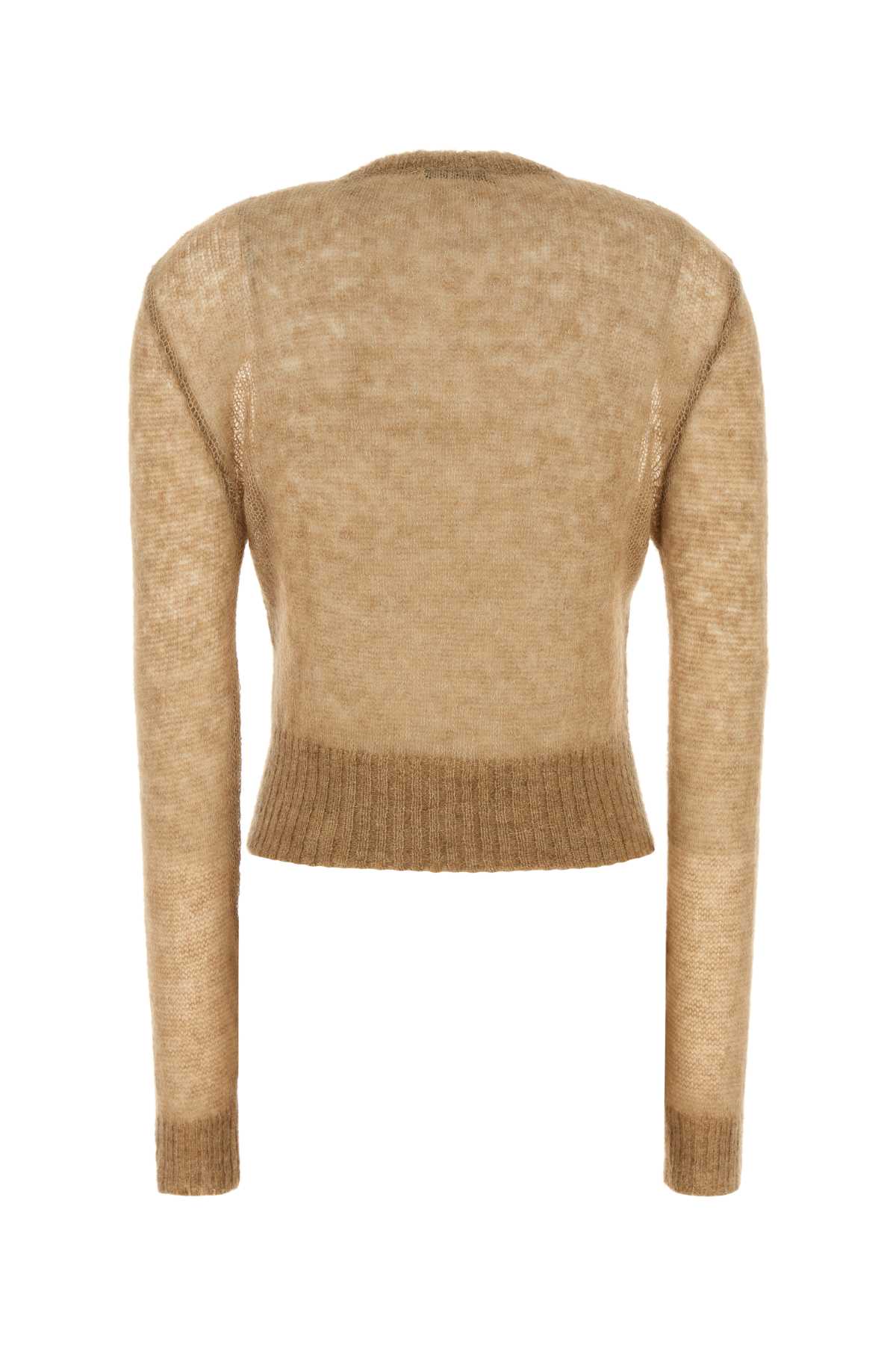 Shop Gimaguas Camel Nylon Blend Mum Sweater In Beige