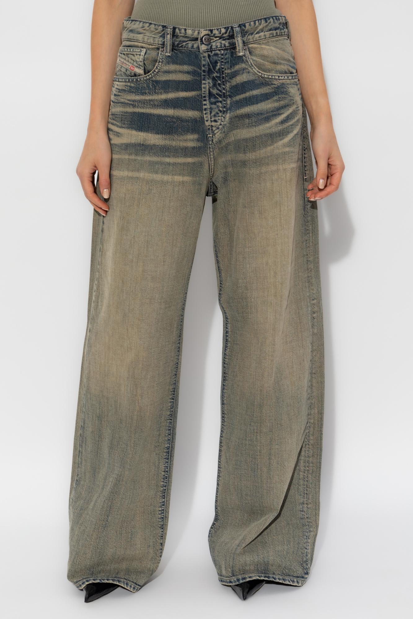Diesel 1978 D-akemi Bootcut Flared Jeans Medium In Sabbia