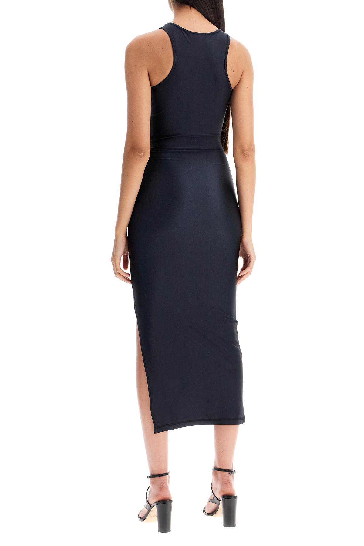 Shop Coperni Shiny Jersey Midi Dress In In Black (black)