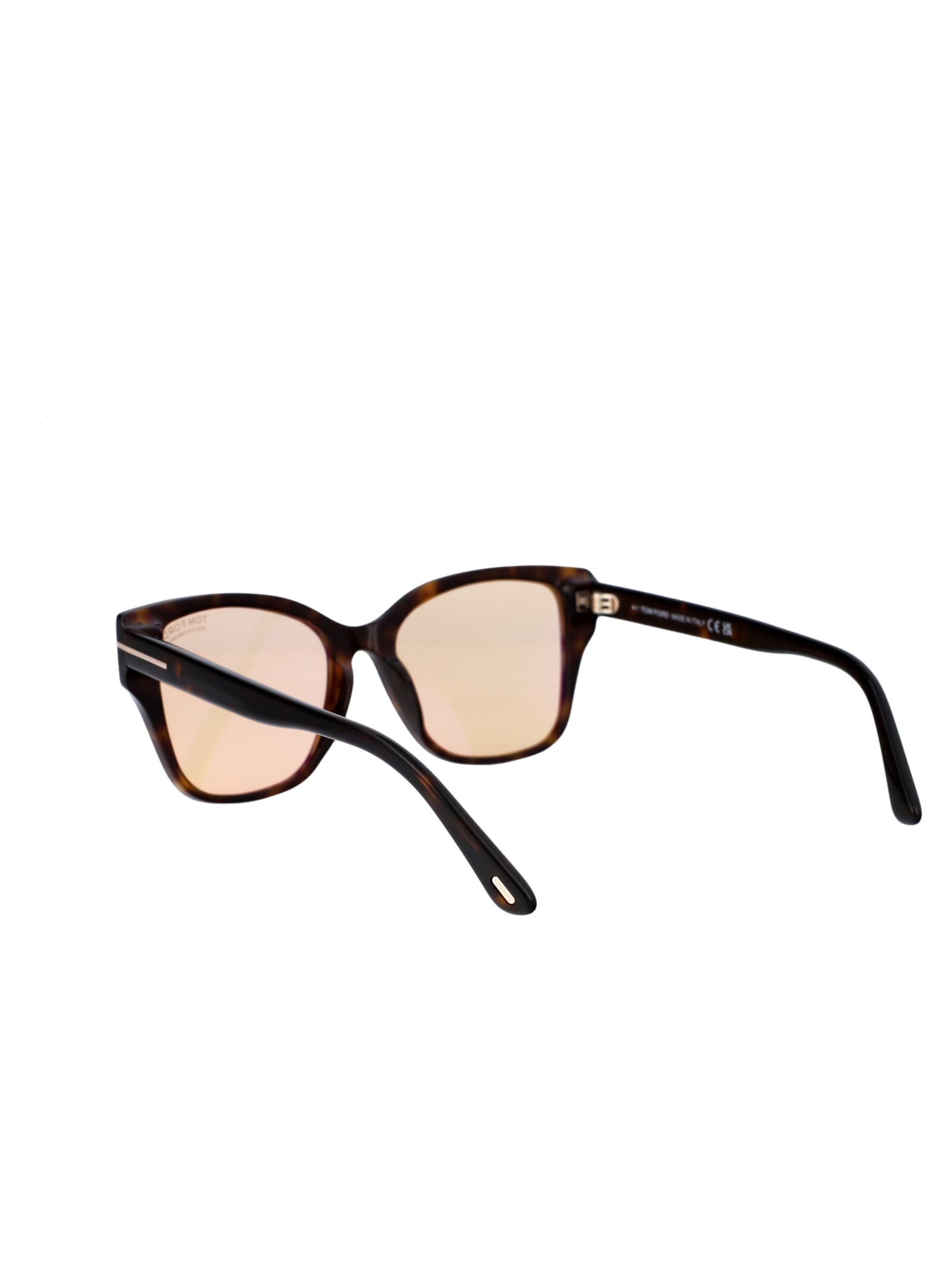 Shop Tom Ford Elsa Sunglasses In 52e Avana Scura / Marrone