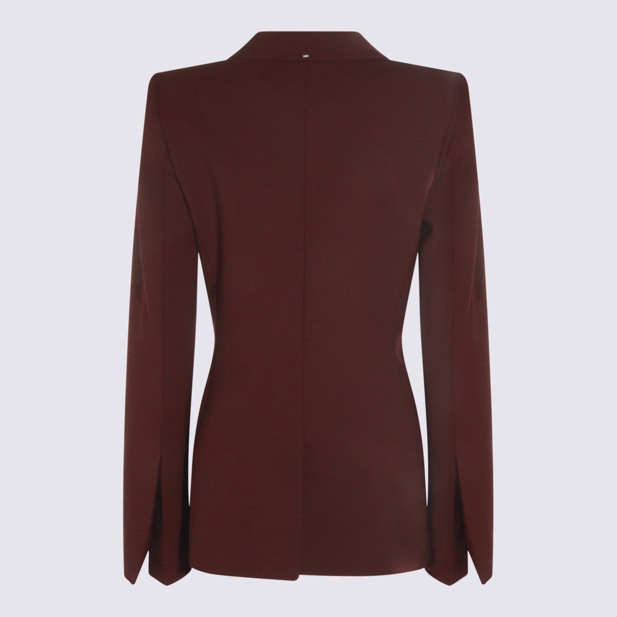 Sportmax Structured Double-breasted Jacket Back Vent In Burgundy