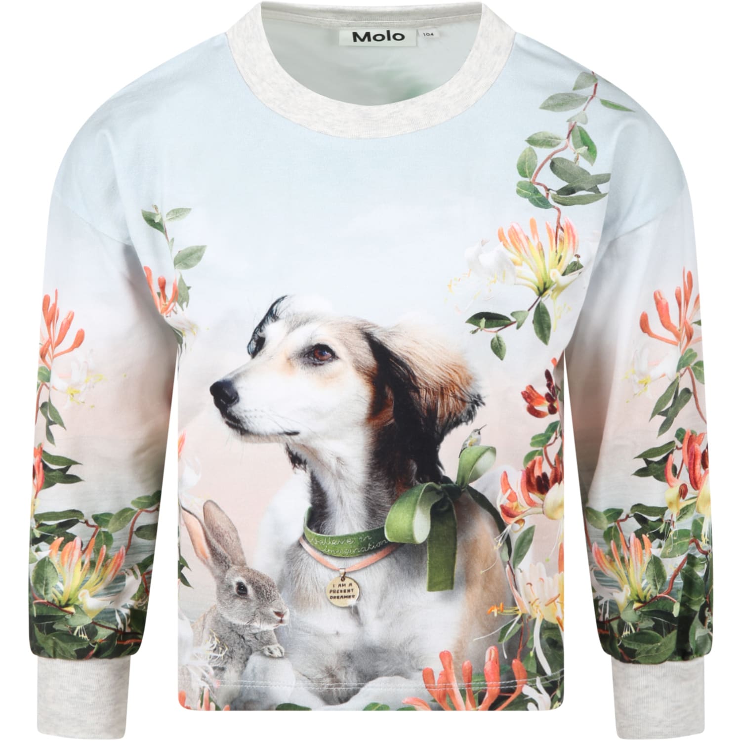 Molo Multicolor Sweatshirt Forr Girl With Flowers