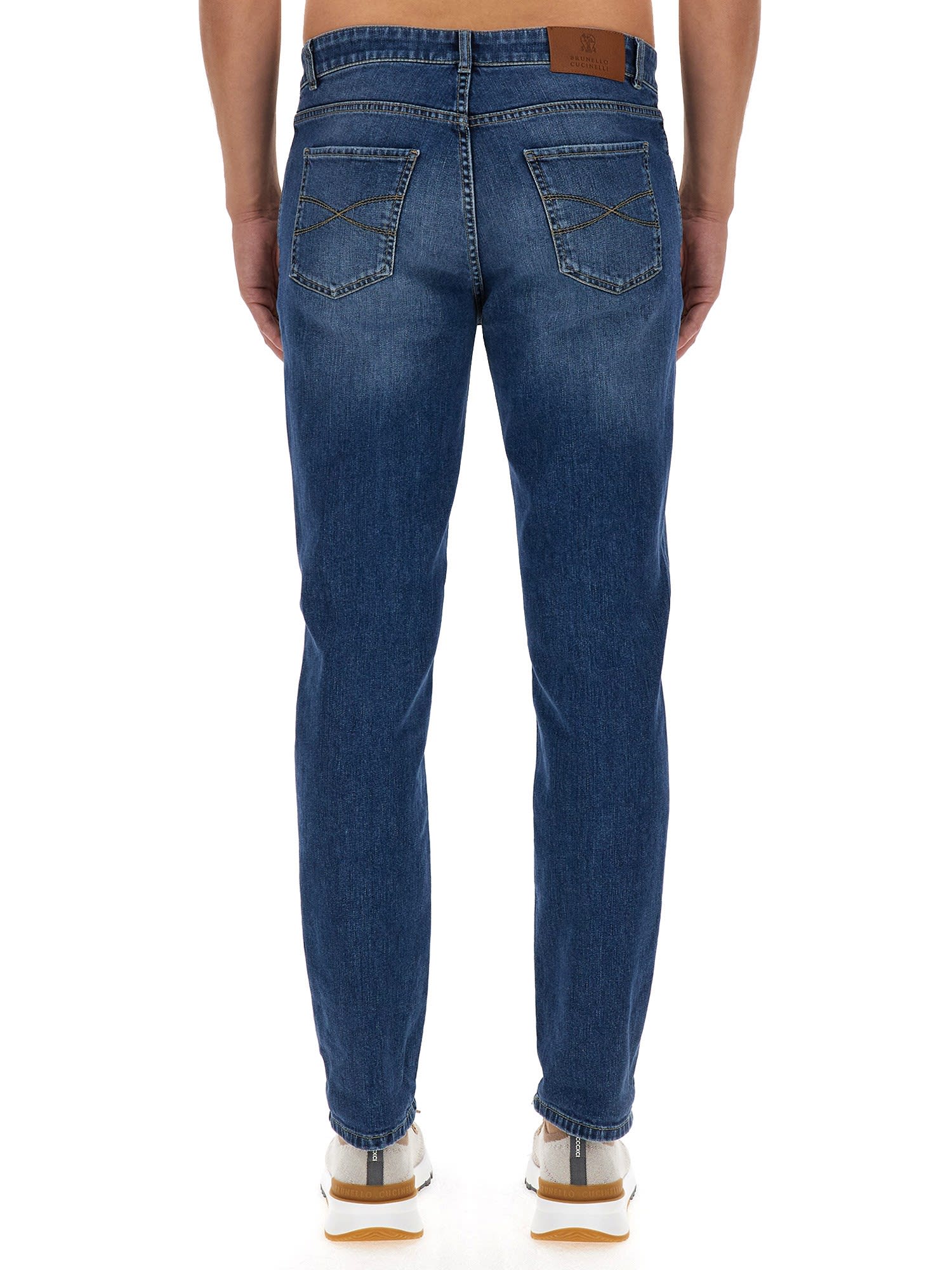 Shop Brunello Cucinelli Straight Leg Jeans In Blue